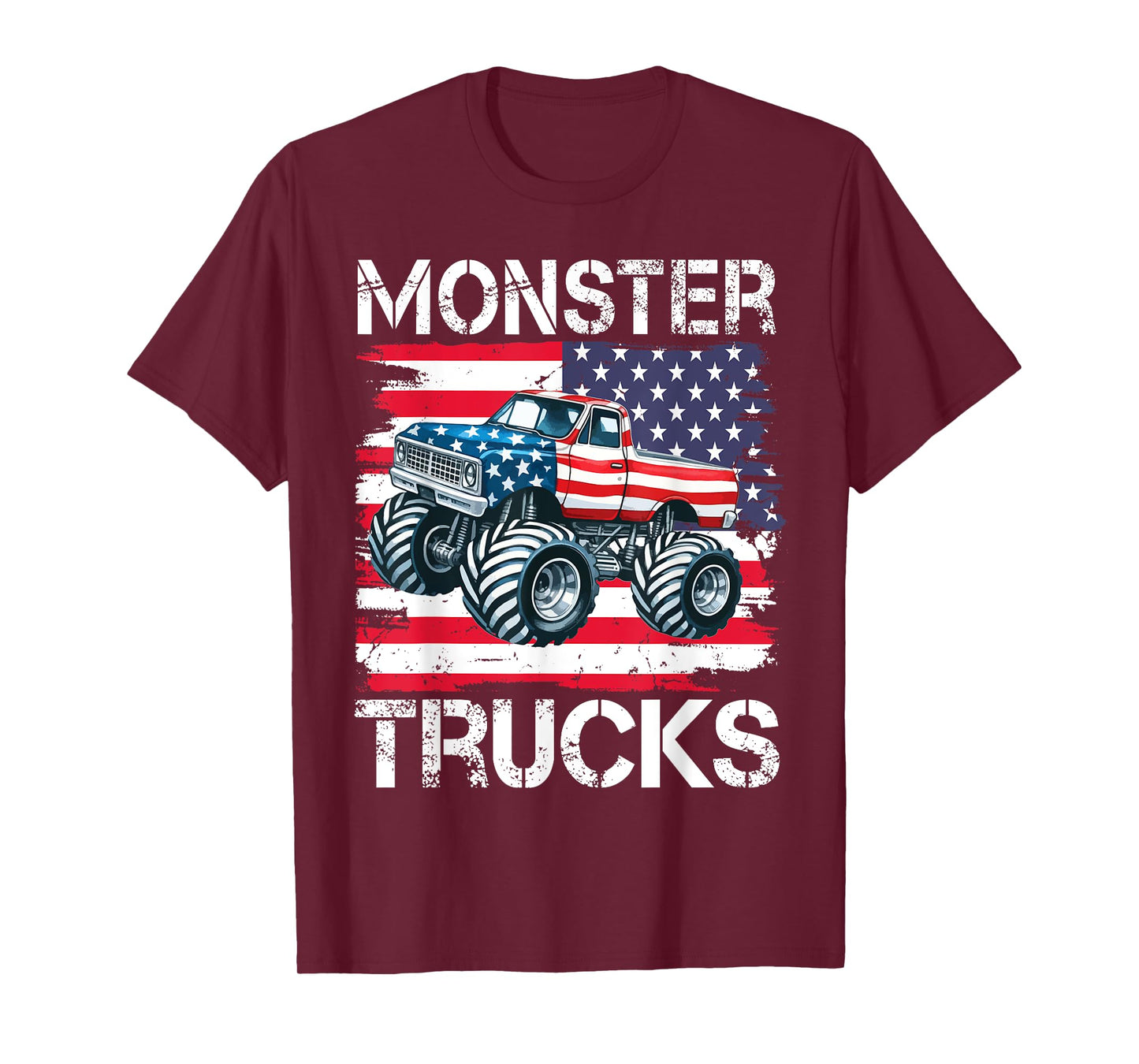 Monster Truck for Toddlers, kids Monster Truck Retro Vintage T-Shirt