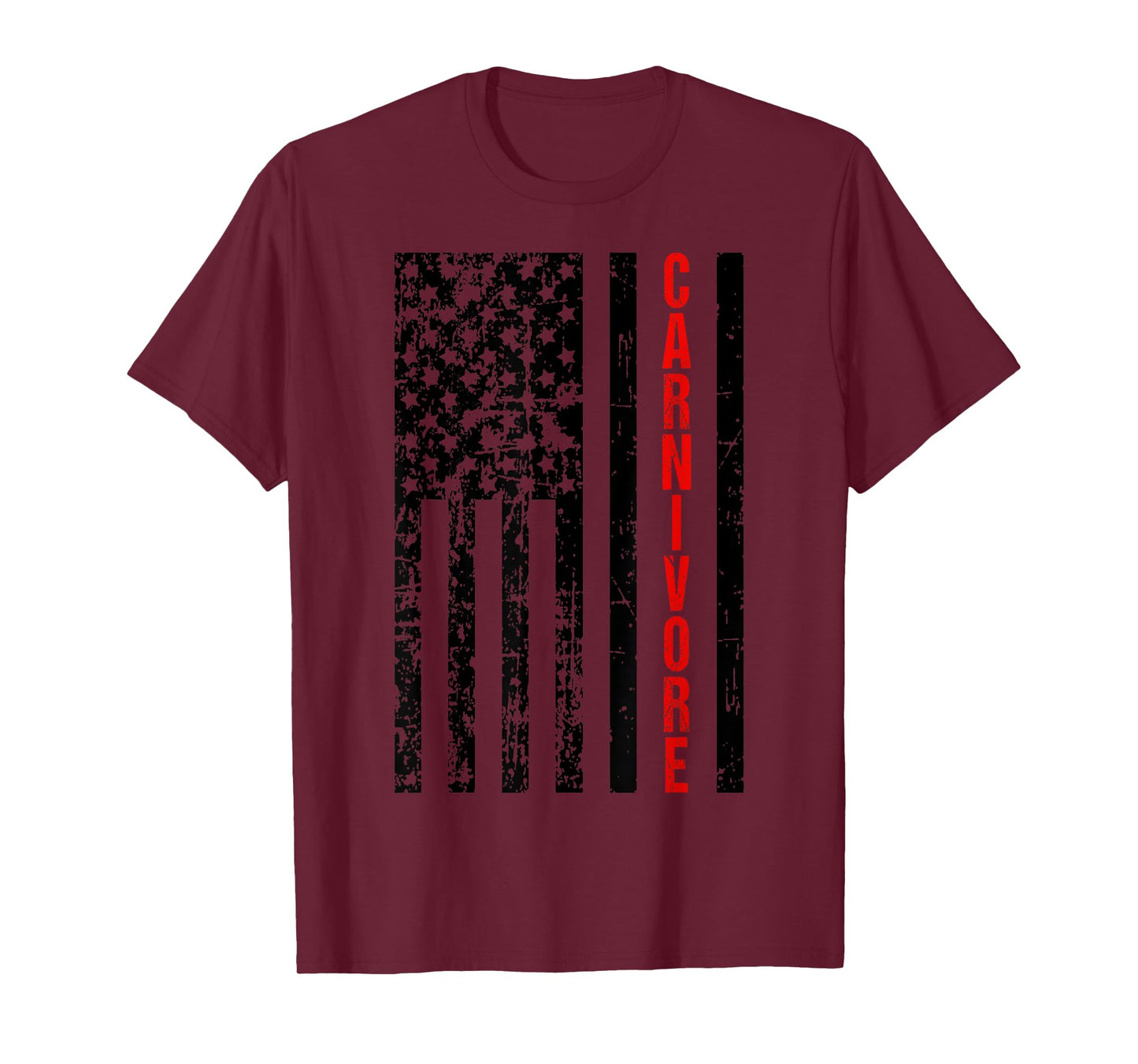 American Flag Carnivore Diet Meat Eater T-Shirt