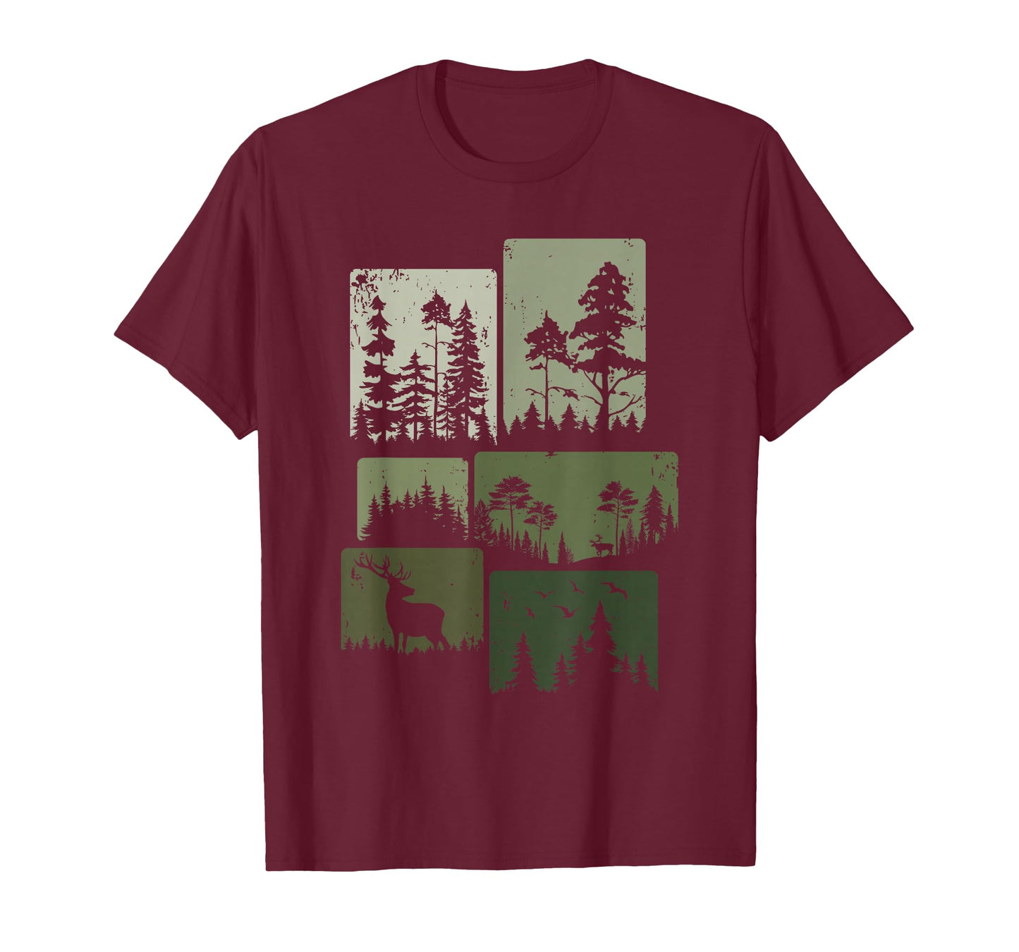 Trees Wildlife Nature Outdoor Vintage Forest T-Shirt