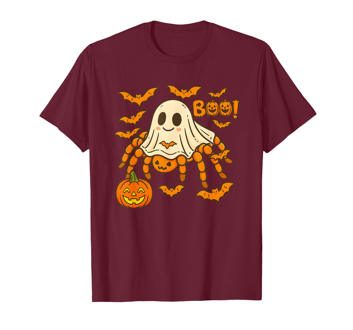 Boo Halloween Tarantula Cosplay Ghost Costume Animal Lover T-Shirt