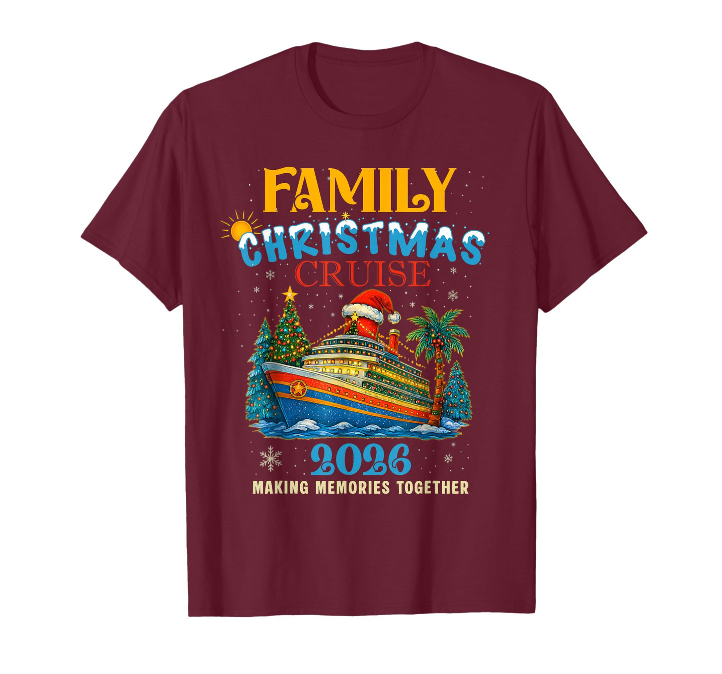 Family Christmas Cruise 2026 Matching Family Cruise Holiday T-Shirt