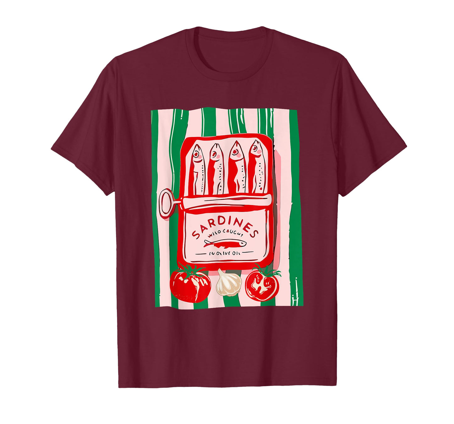 Sardines Portugal Tinned Fish Retro Sardines Men Women T-Shirt