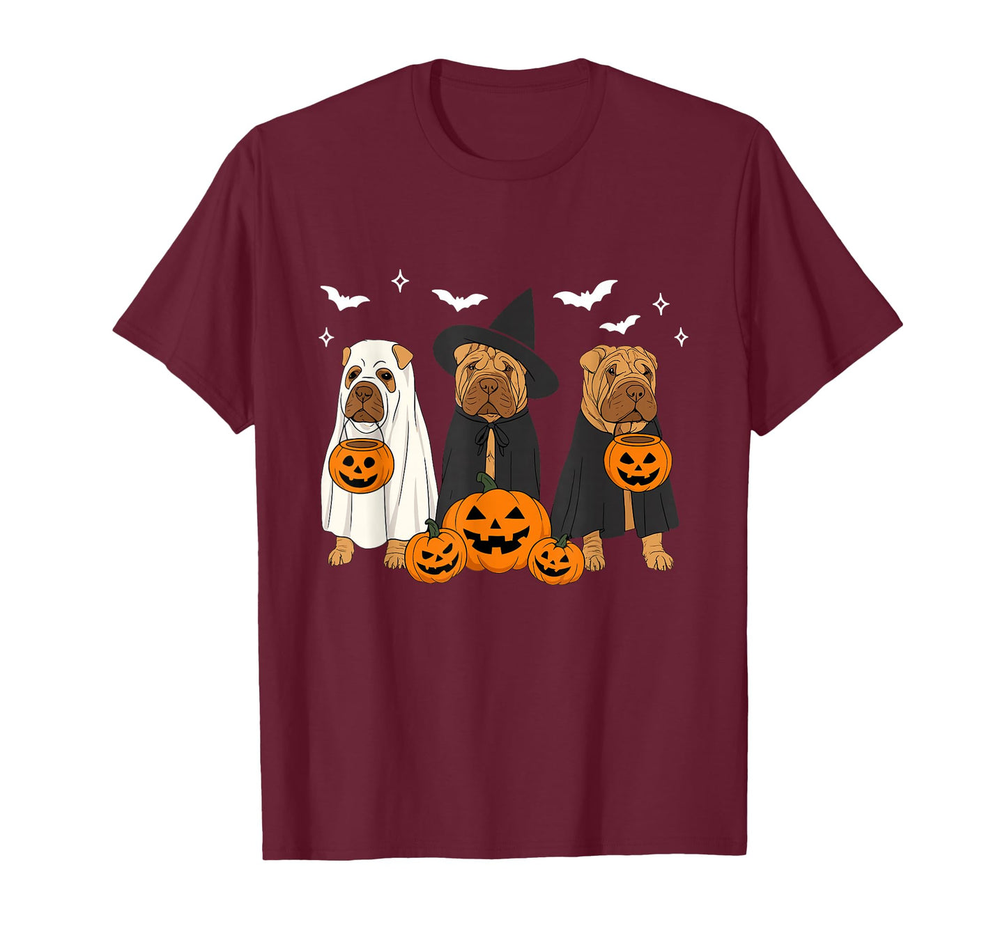 Chinese Shar-Pei Halloween Shar Pei Witch Dog Mom Dog Lover T-Shirt