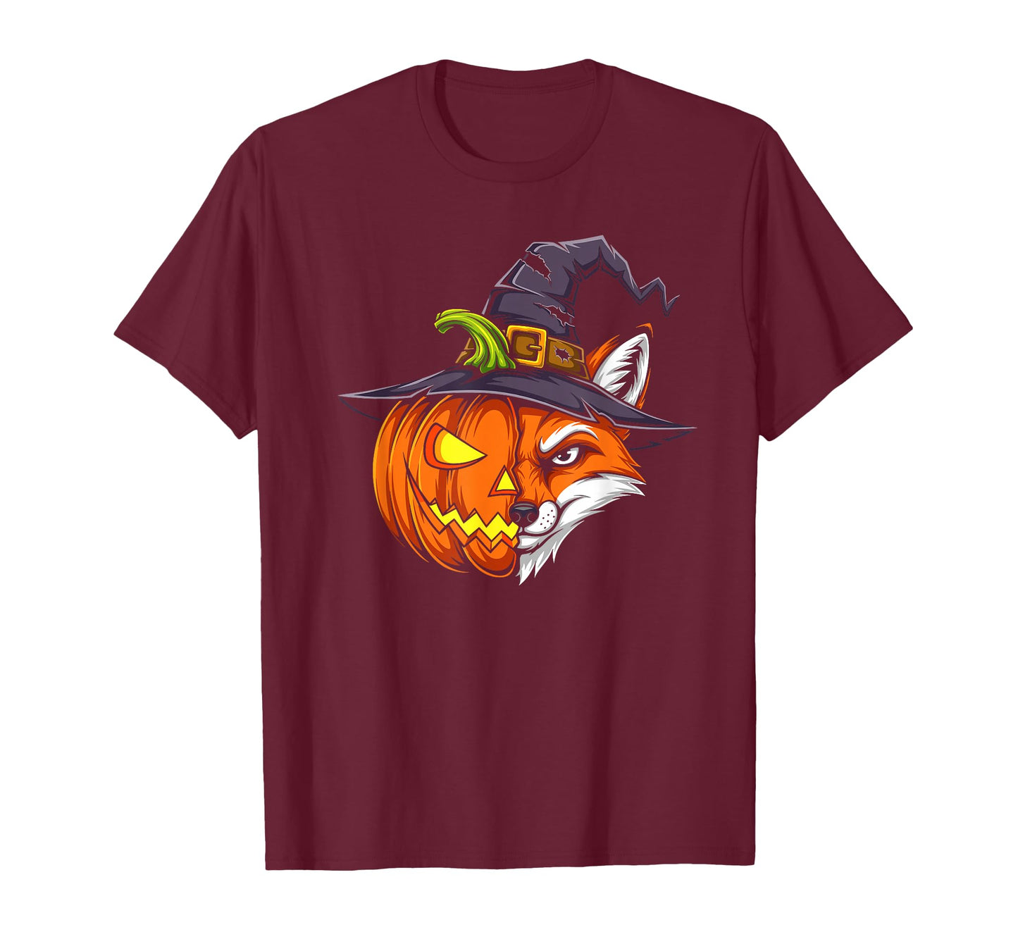 Fox Pumpkin Jack O Lantern Halloween Kids Mens Womens T-Shirt