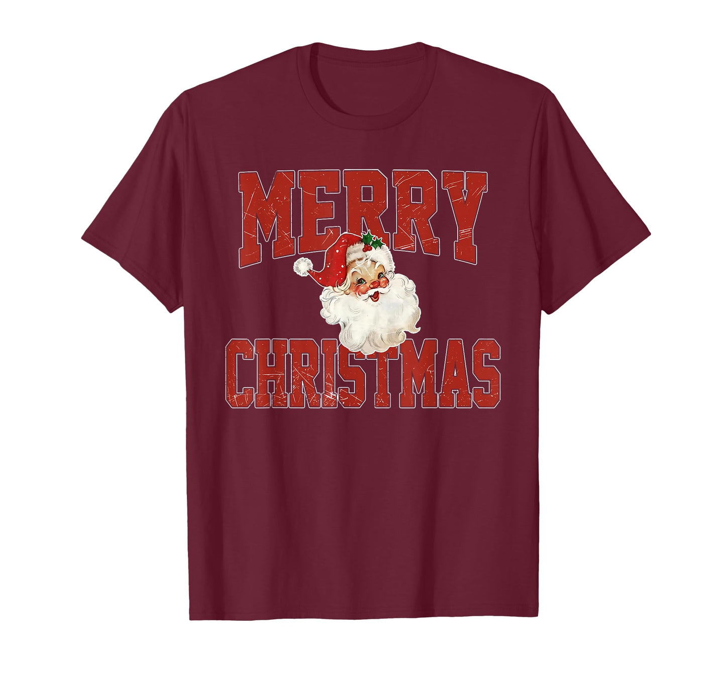 Santa Claus Merry Christmas Xmas Pajamas Holiday Vintage T-Shirt