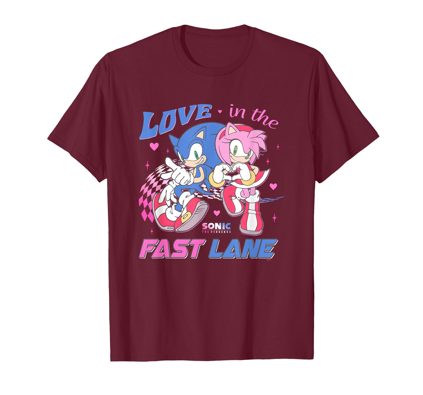 Sonic The Hedgehog Valentine's Day Love In The Fast Lane T-Shirt