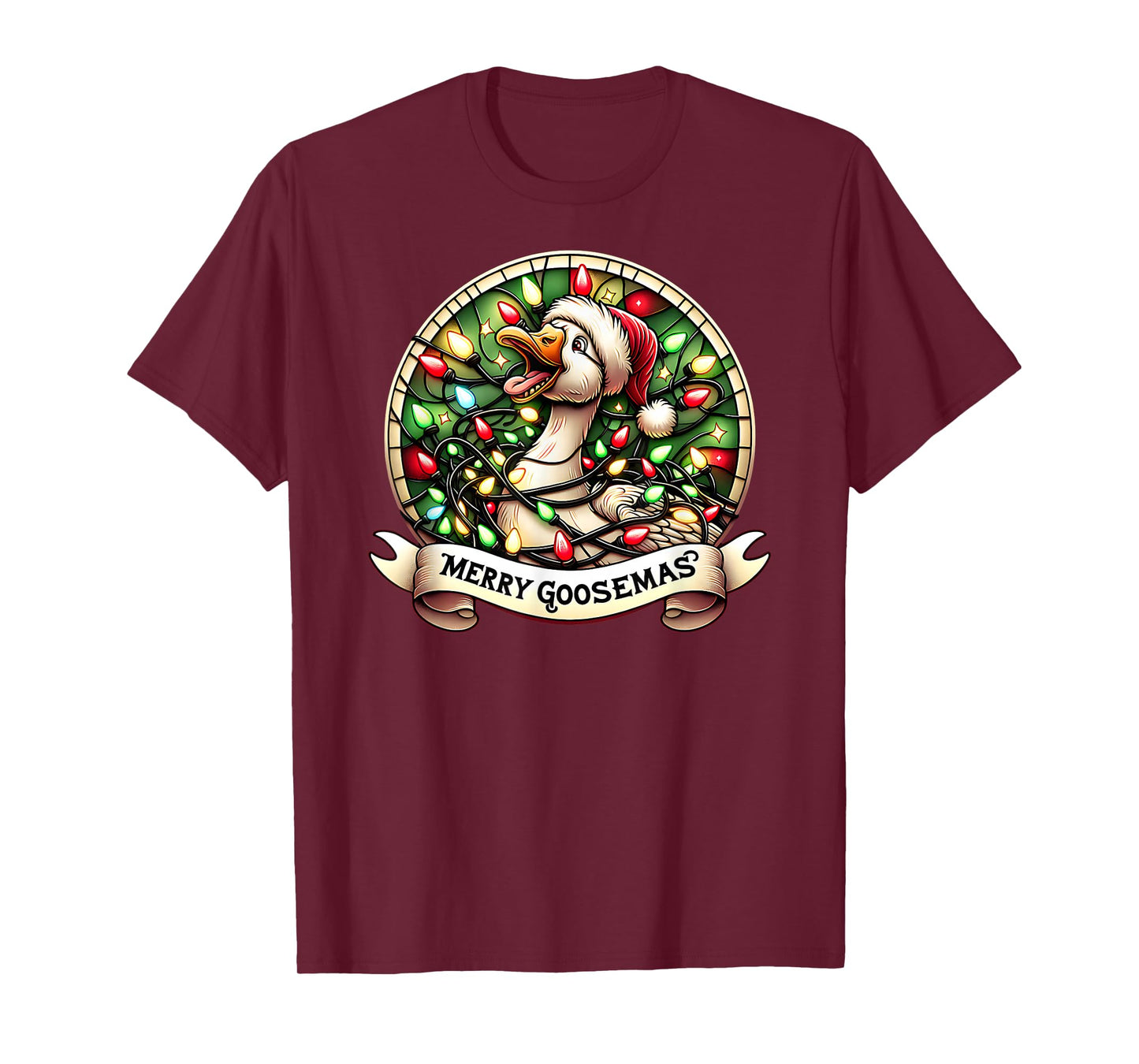 Merry Goosemas Silly Funny Goose Christmas T-Shirt