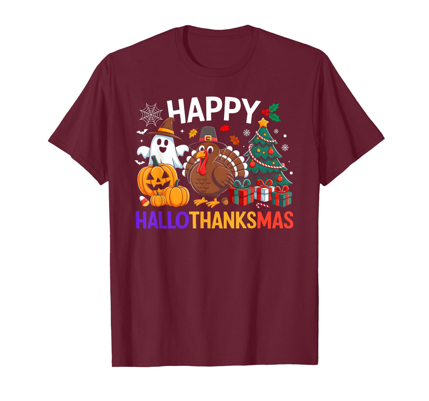 Happy Hallothanksmas Halloween Thanksmas Holiday Season T-Shirt