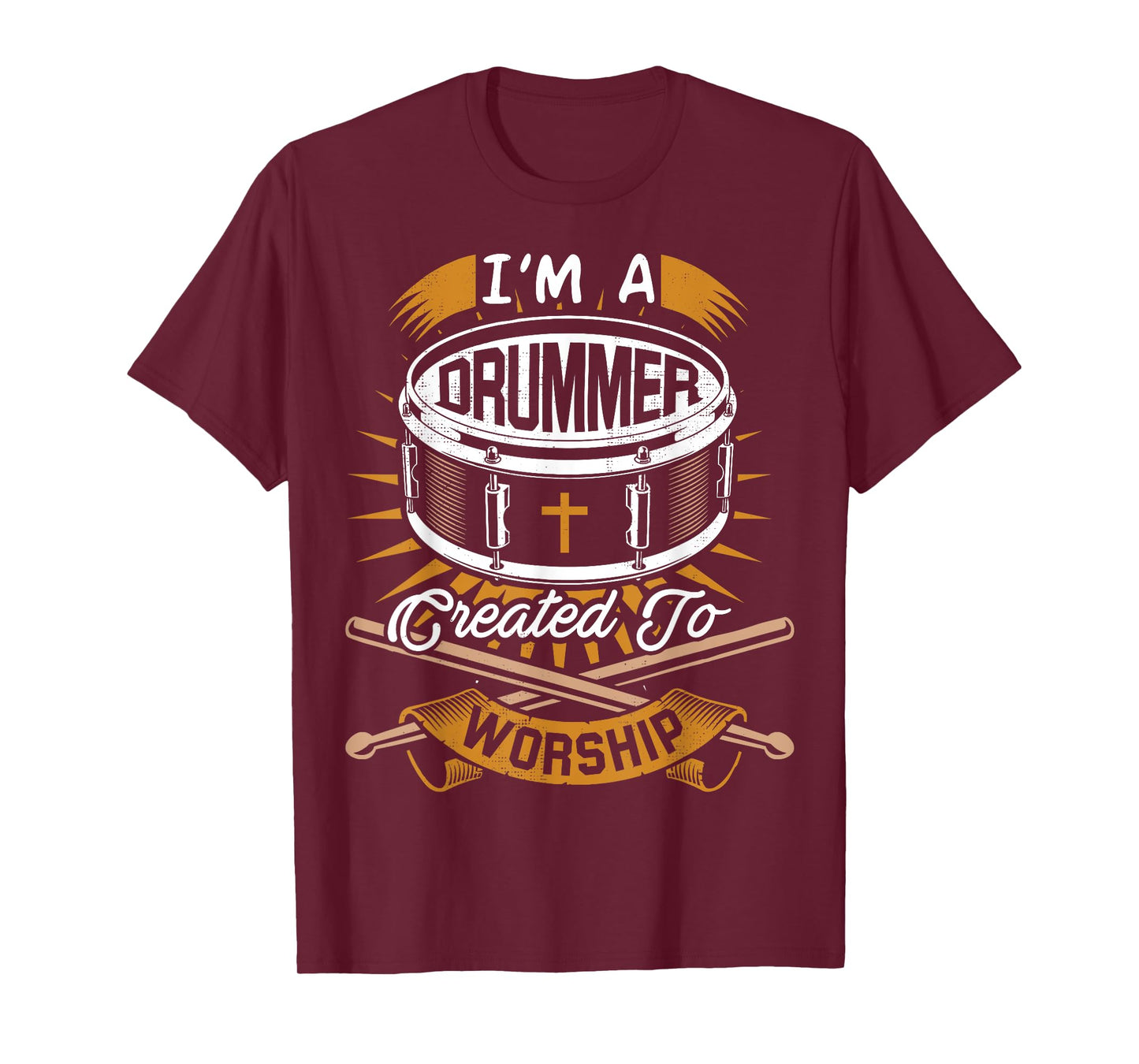 Christian Drummer Gift Idea for Drummers Who Rock God T-Shirt