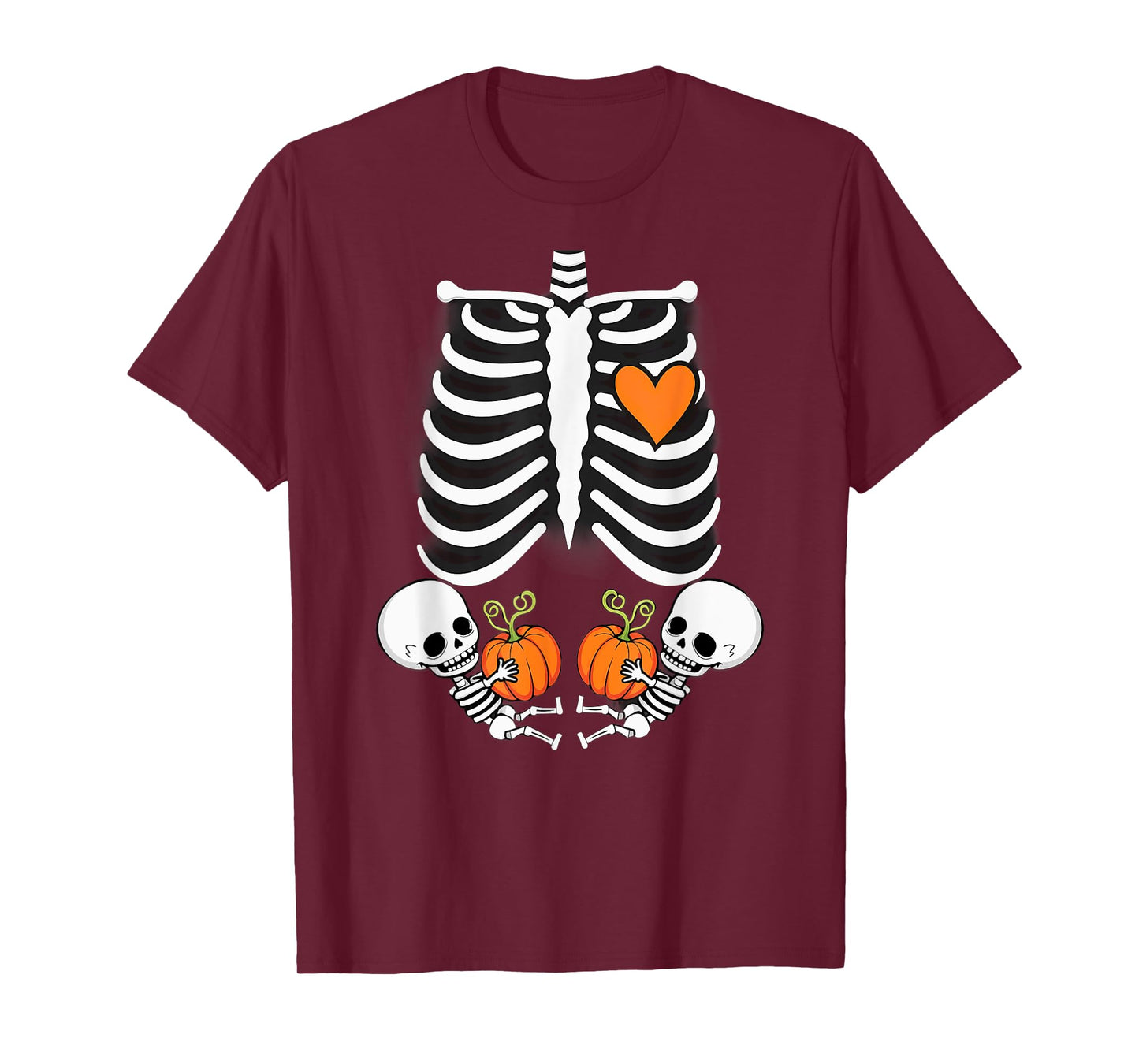 Pregnancy Announcement Gender Reveal Skeleton Twins T-Shirt