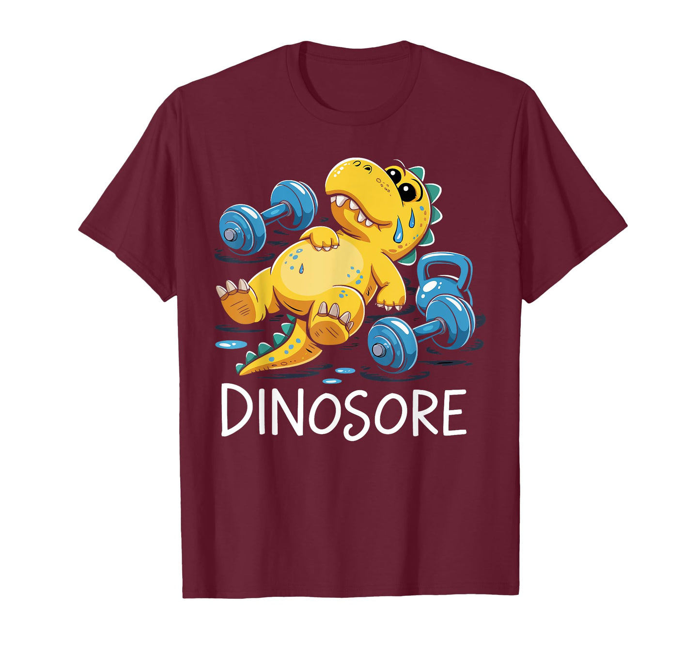 Funny Gym Workout Dinosaur Fitness Lifting for Women Men T-Shirt