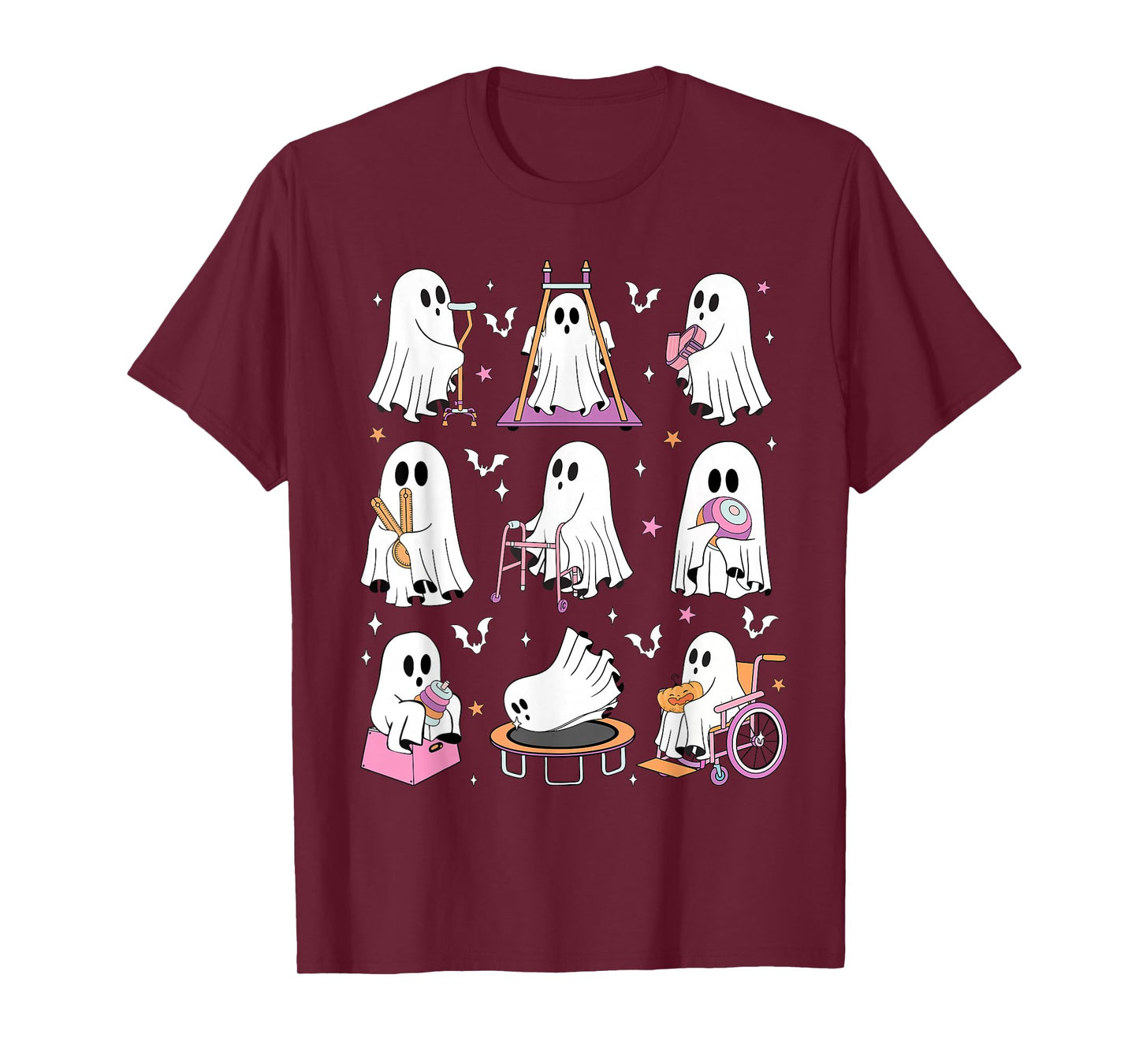 Occupational Therapy Halloween OT Retro Ghost Women Men Kids T-Shirt