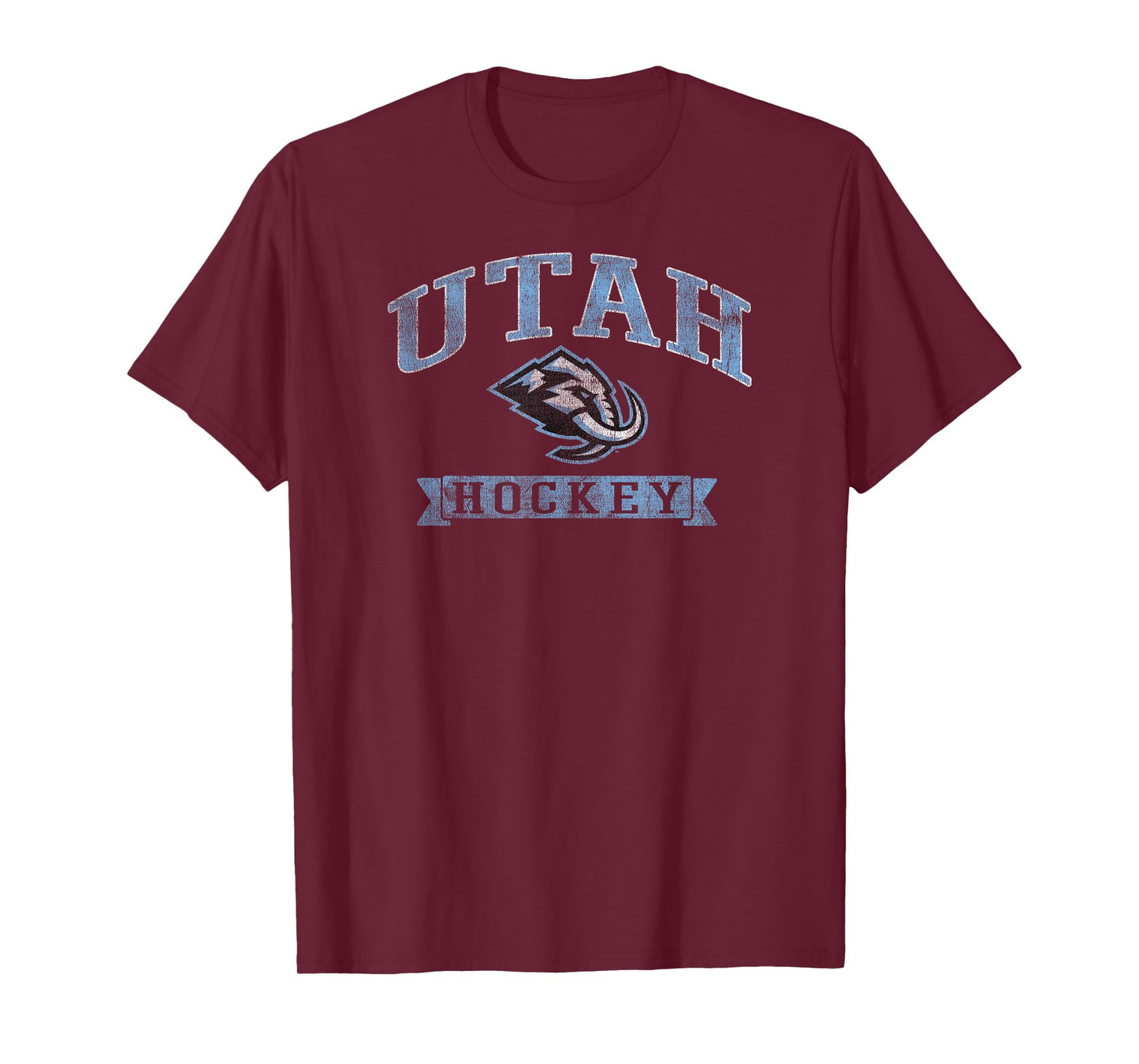 Utah Mammoth Vintage Hockey Dark Heather Officially Licensed T-Shirt