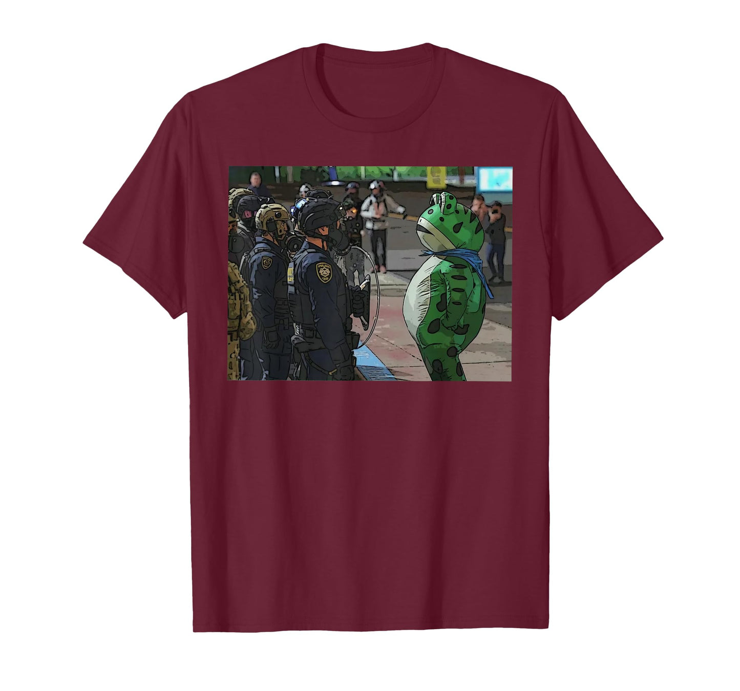 Portland Frog Protest Meme Frog Viral for Men Women T-Shirt