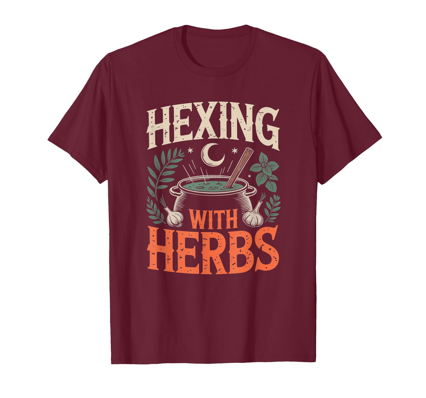 Hexing with Herbs Funny Halloween Witch Herbalist Spooky T-Shirt