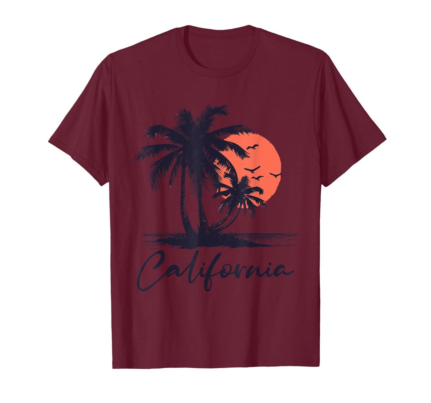 Cali Summer Vacation CA Palm Trees USA Retro California Men T-Shirt
