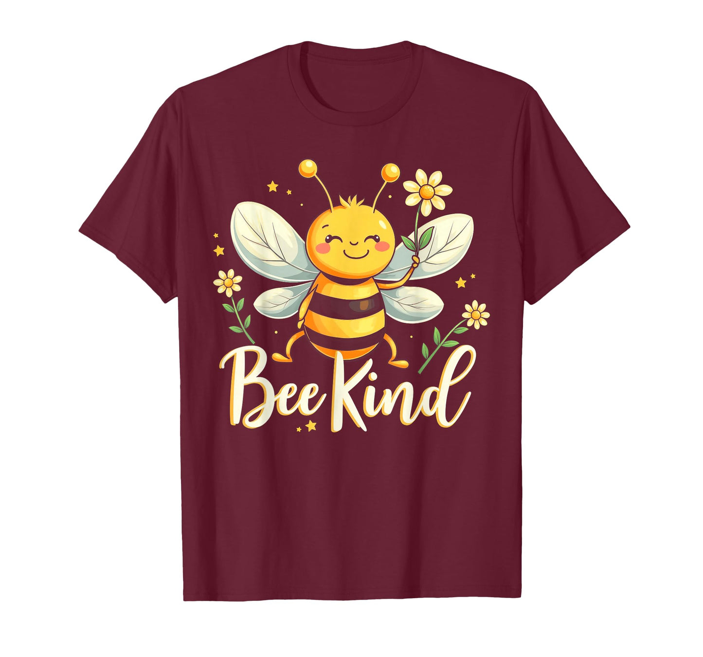 Bee Kind Cute bee with Flower Kindness T-Shirt