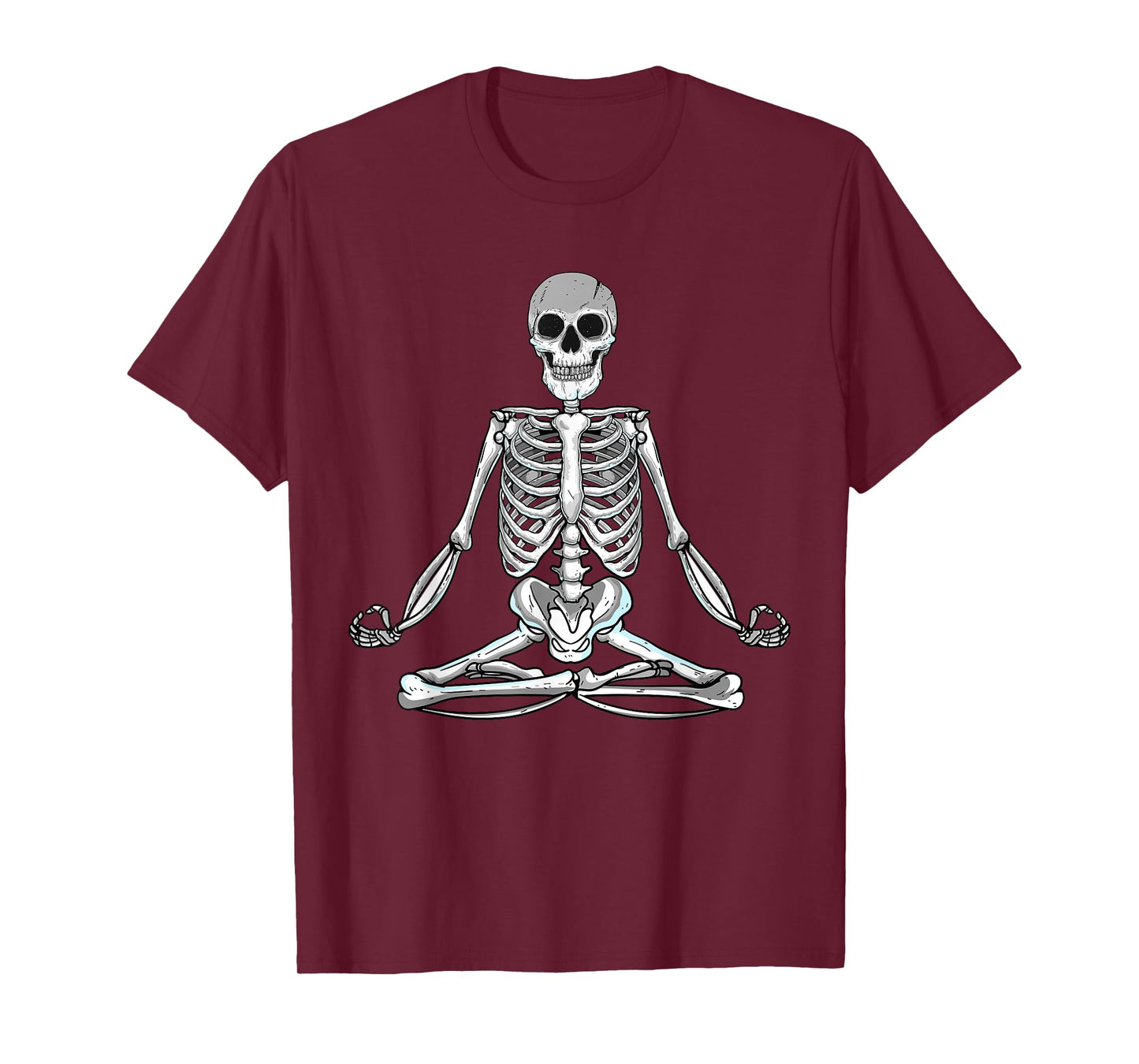 Meditating Skeleton Lotus Yoga Zen Balance Halloween Costume T-Shirt