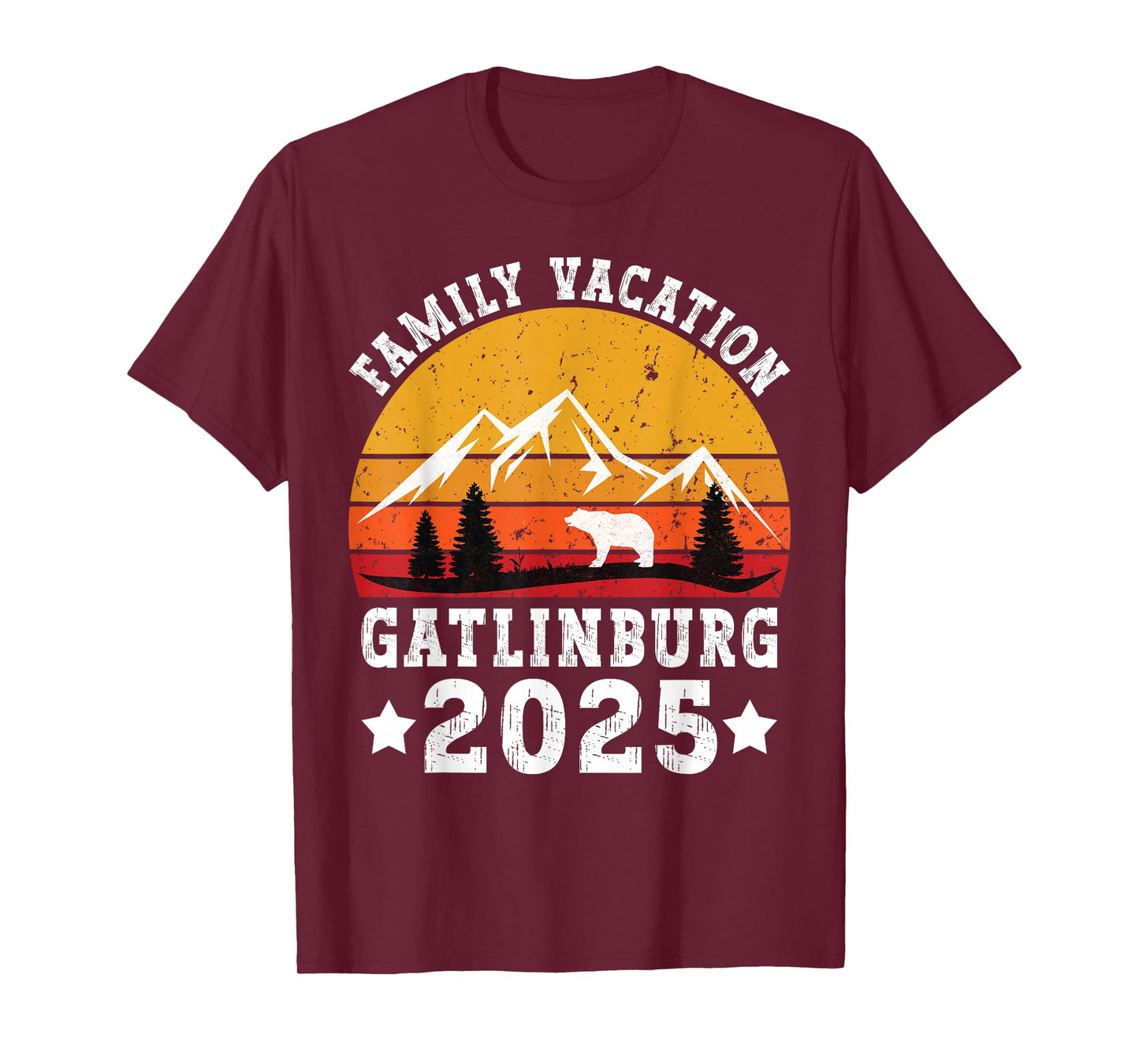 Family Vacation 2025 Gatlinburg Tennessee Smoky Mountains T-Shirt