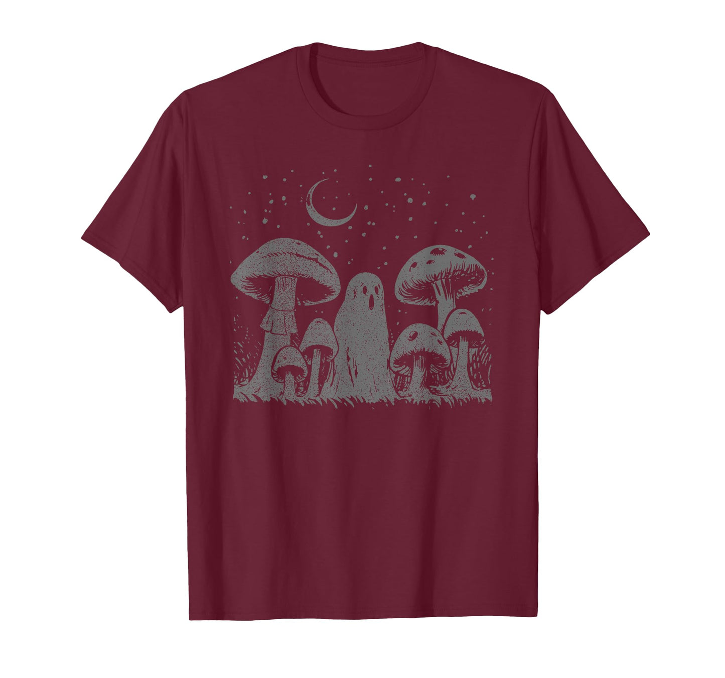 Halloween Mushroom Ghost Vintage Grunge 90 Aesthetic Graphic T-Shirt
