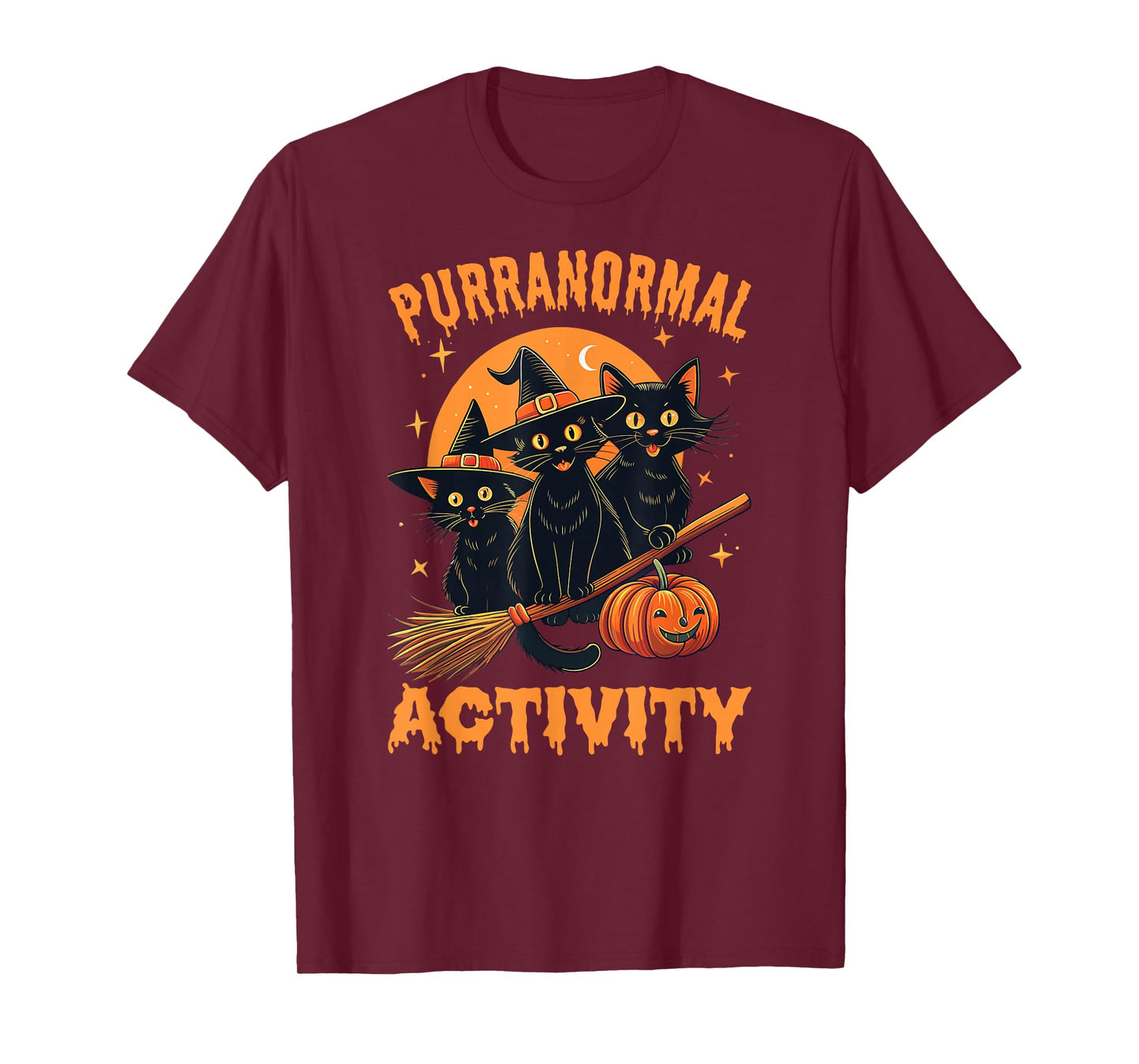 Purranormal Activity Funny Halloween Cat Mom T-Shirt