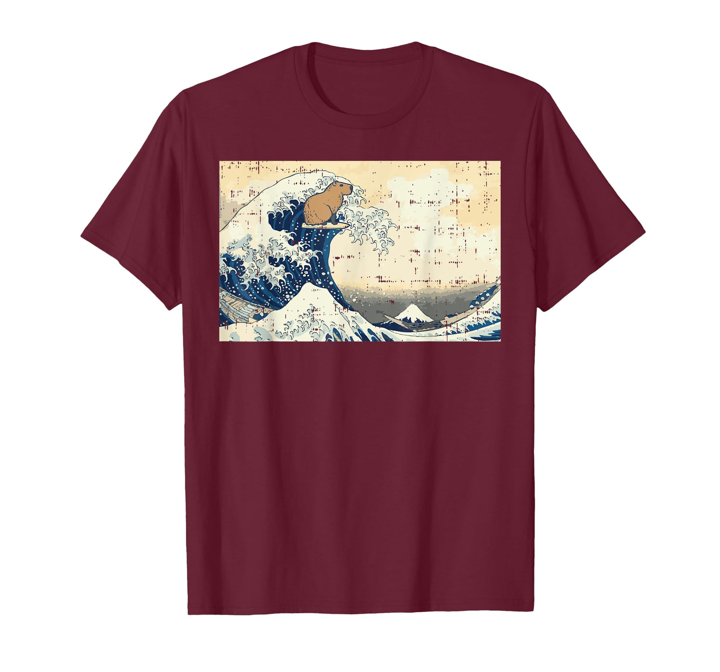 Capybara Great Wave Kanagawa Vintage Japanese Men Women Kids T-Shirt