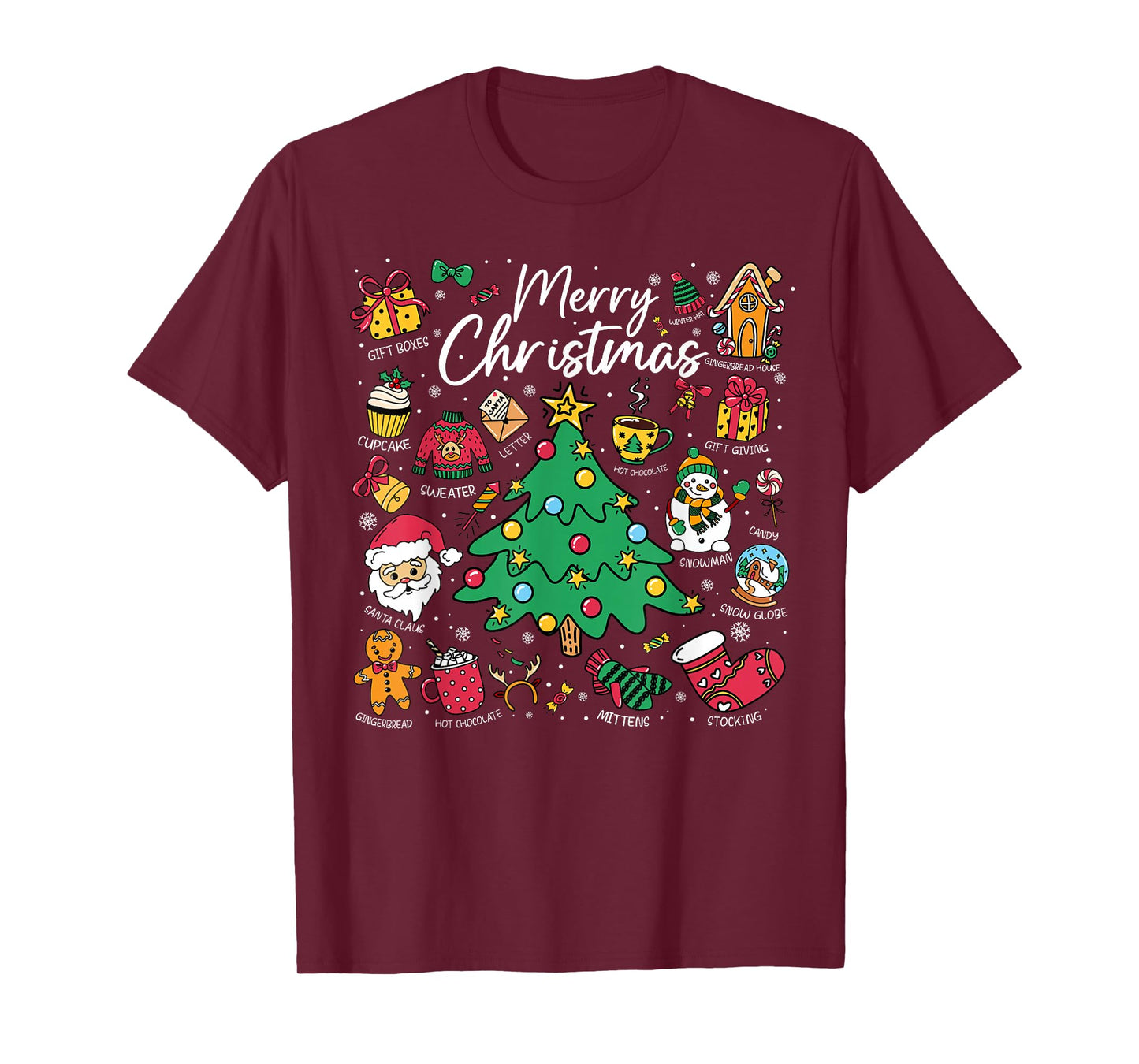 Merry Christmas Santa Claus Holiday Tis The Season Women Kid T-Shirt