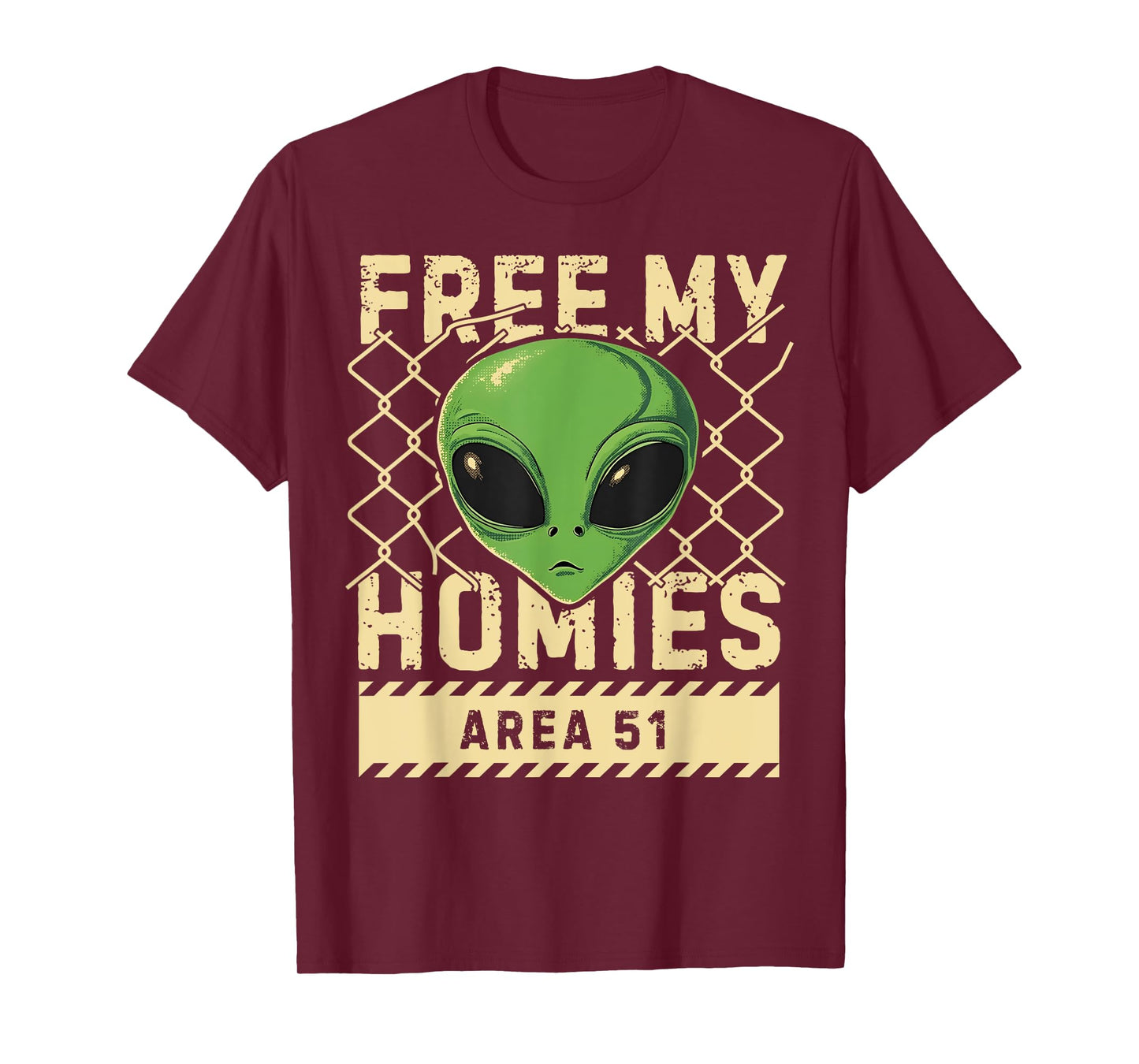 Free My Homies Area 51 Funny Alien UFO Boys Kids Men Women T-Shirt