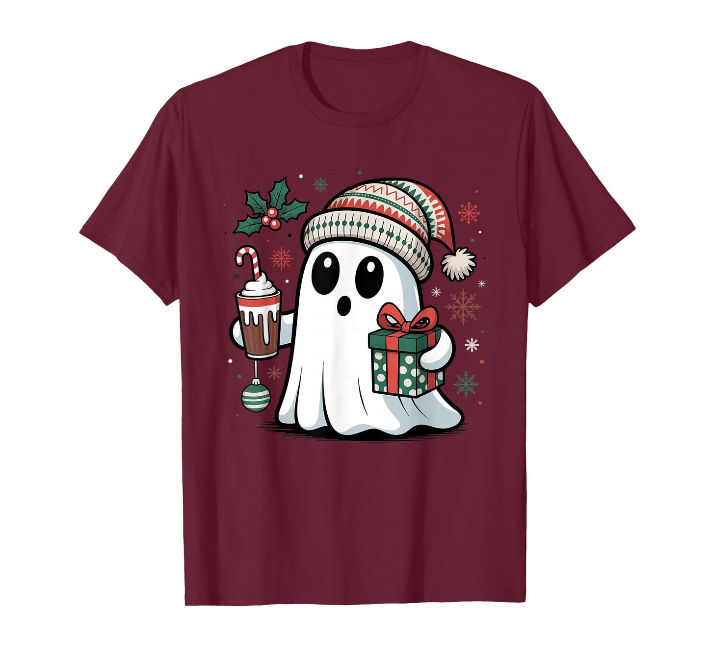 Ghost Christmas Santa Spooky Christmas T-Shirt