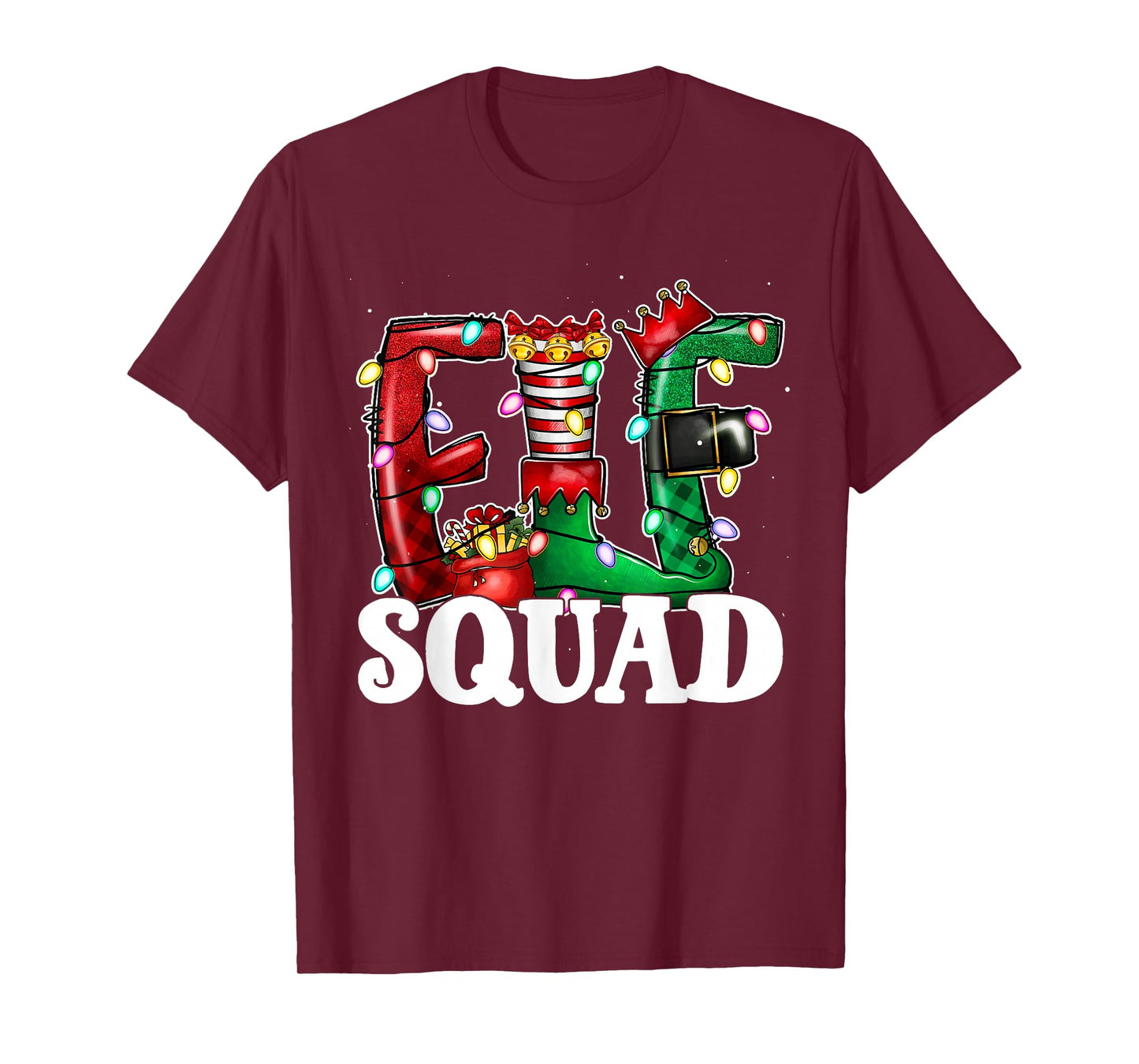 Elf Squad Funny Elf Family Christmas Xmas Matching Pajamas T-Shirt