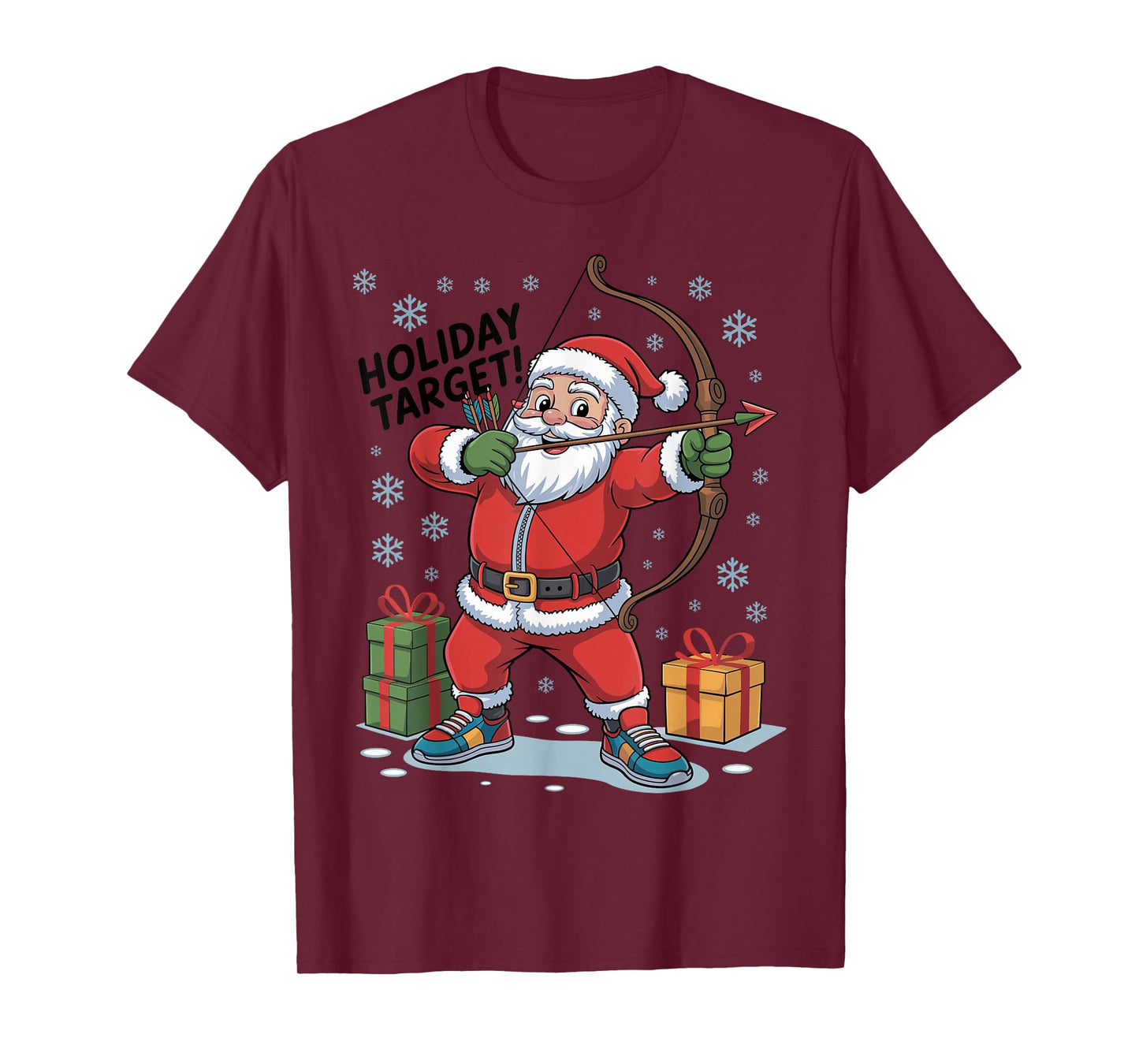 Funny Santa Archery Lover Holiday Christmas Xmas Pajama T-Shirt
