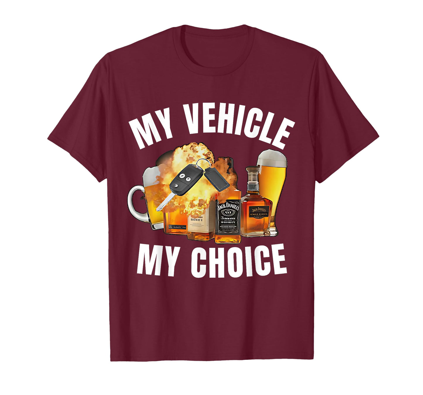Hilarious Jokes, Memes - My Choice - My Vehicle My Choice - Funny T-Shirt - Black - Small - Short Sleeve - Crew Neck - Modern - Fun - Driving - Car Lovers - Humor Enthusiasts - Adults