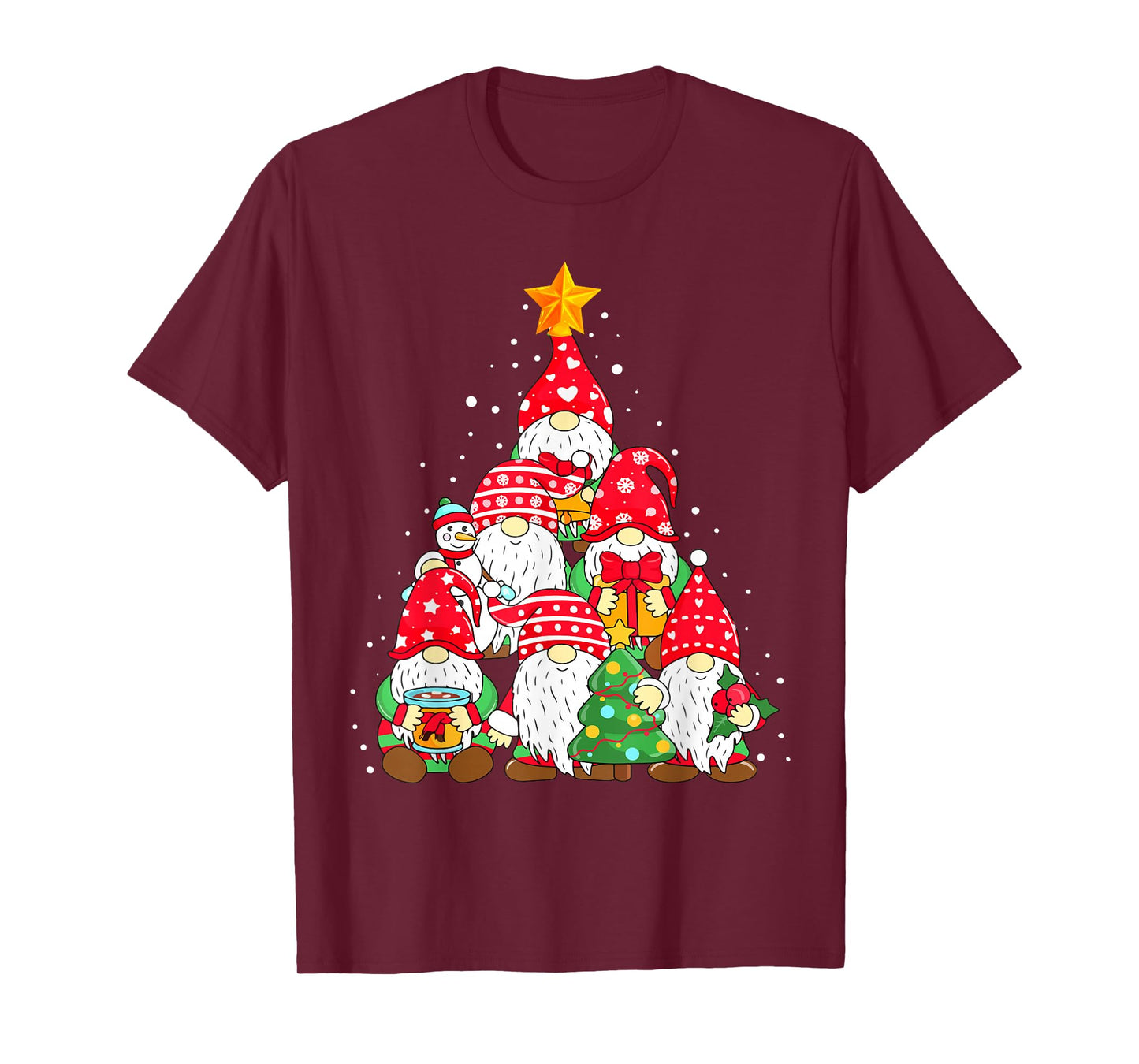 Christmas Gnome Shirt for Family Pajamas Gnome Xmas Tree T-Shirt