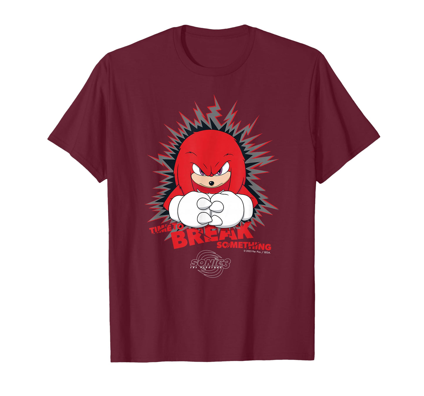 Sonic the Hedgehog 3 - Knuckles "Time to Break Something" T-Shirt