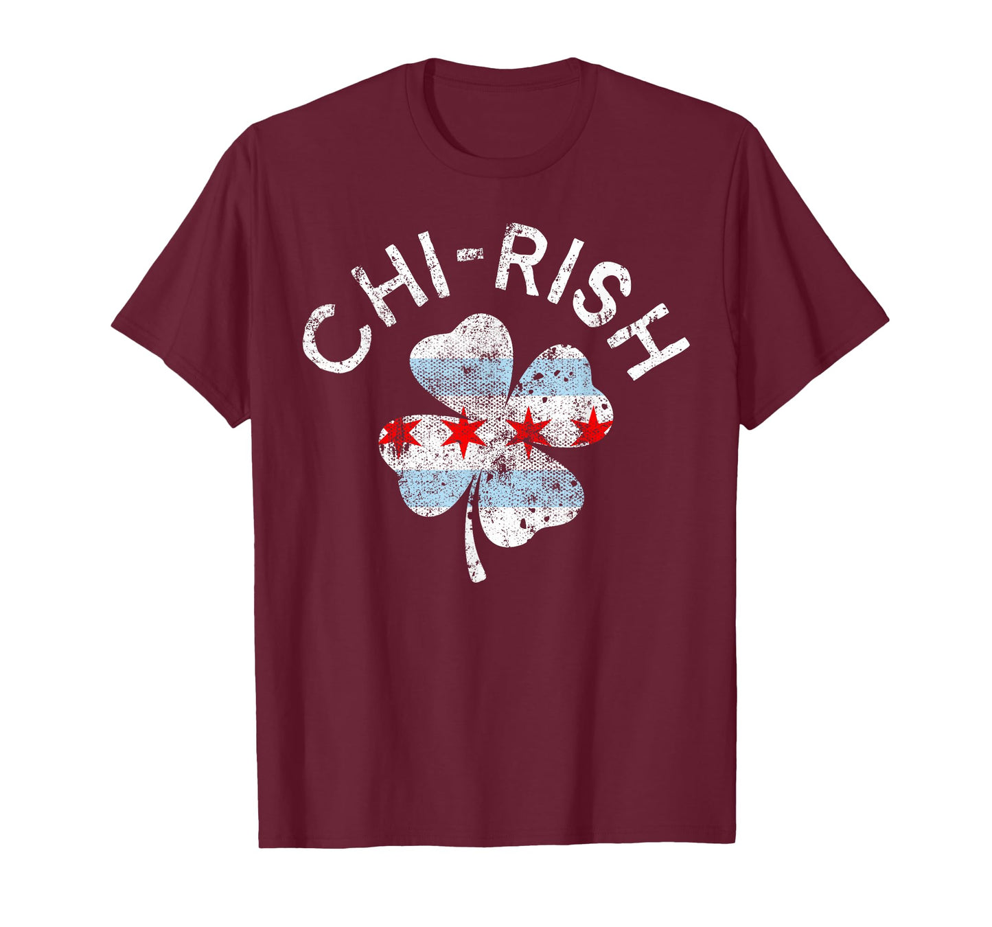 Chi-rish Chicago Flag Lucky Clover St. Patrick's Day T-Shirt