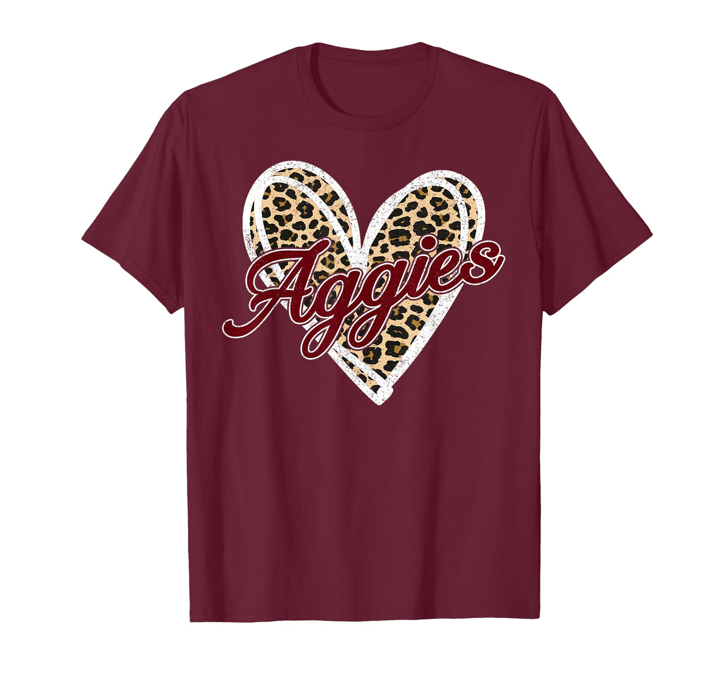 Retro Personalized Aggies-Heart Men Women Kid T-Shirt