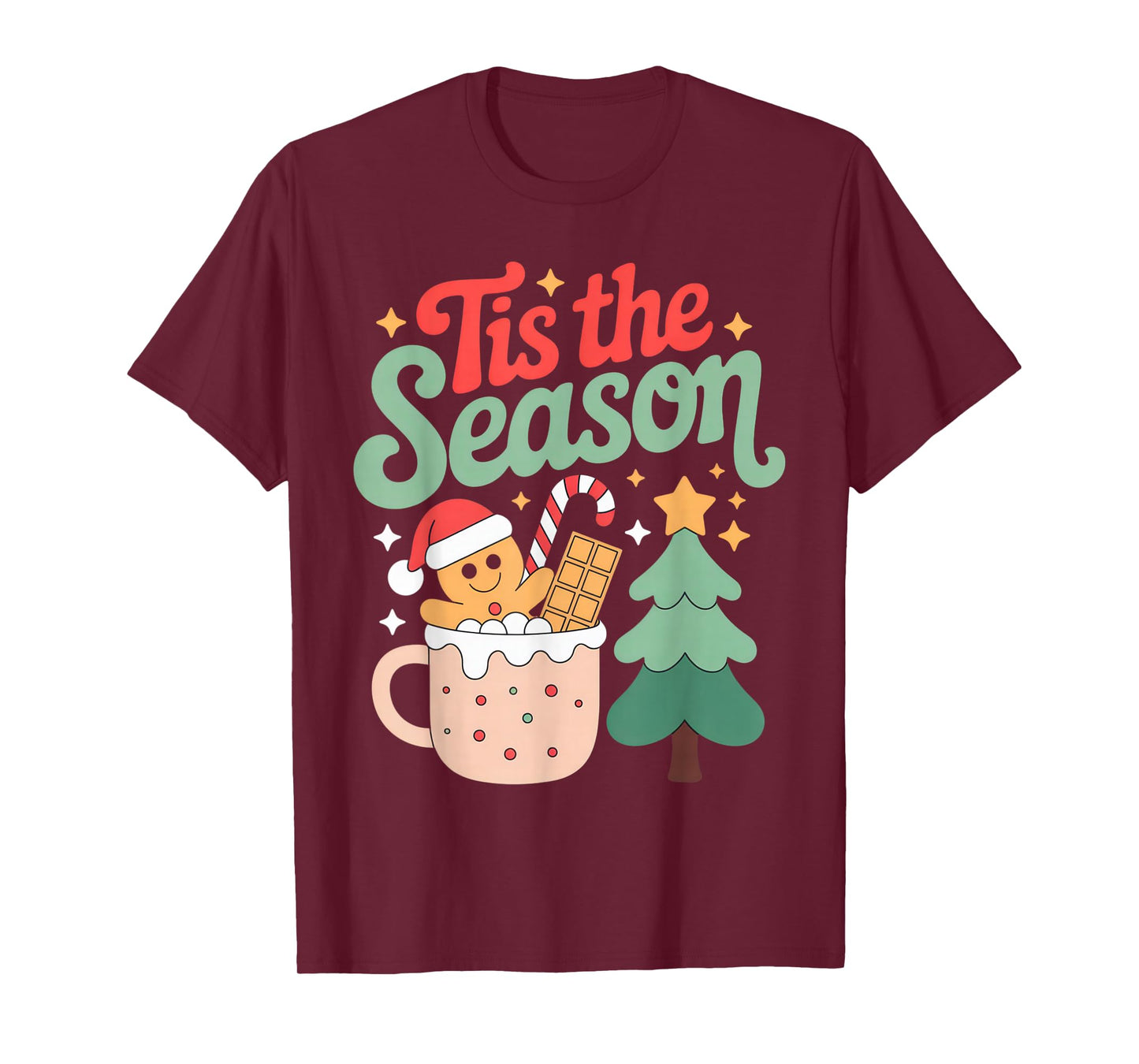 Merry Christmas Volleyball Santa Fun for Sporty Christmas T-Shirt
