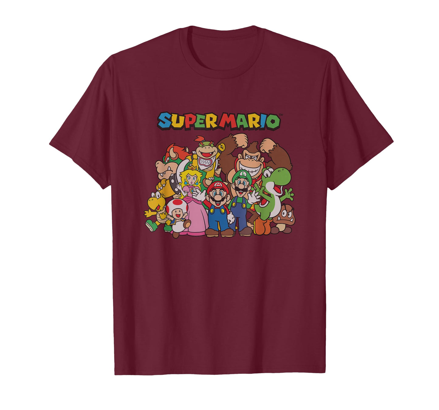 Super Mario Classic Character Line Up Group Shot T-Shirt