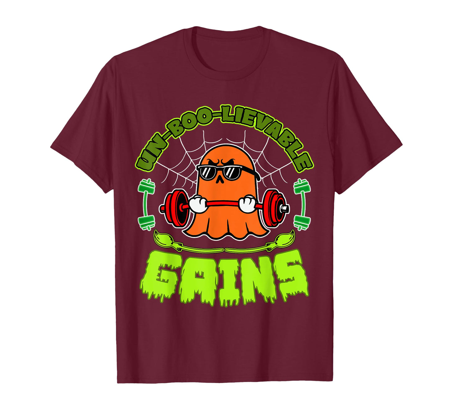 Halloween Workout Ghost Training With Barbell T-Shirt
