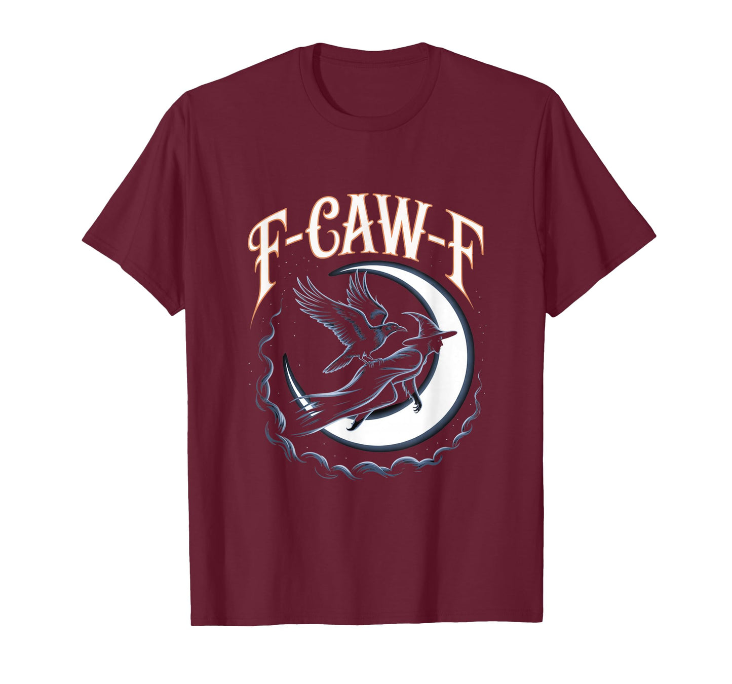 F-Caw-F Crow Funny Gothic Moon Black Bird Halloween T-Shirt