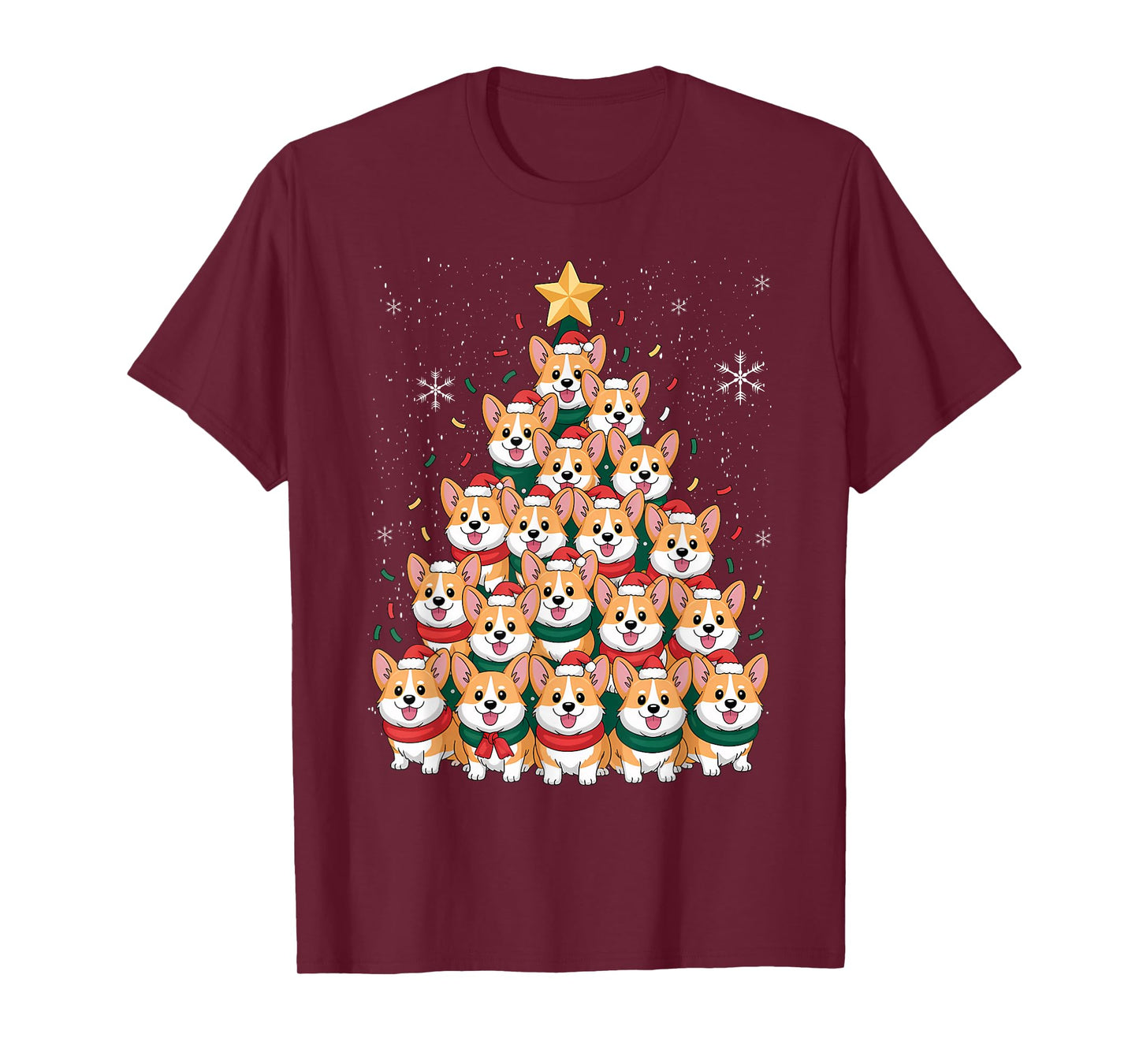 Corgi Christmas Tree Dog Santa Merry Corgmas Xmas Men Dogmas T-Shirt