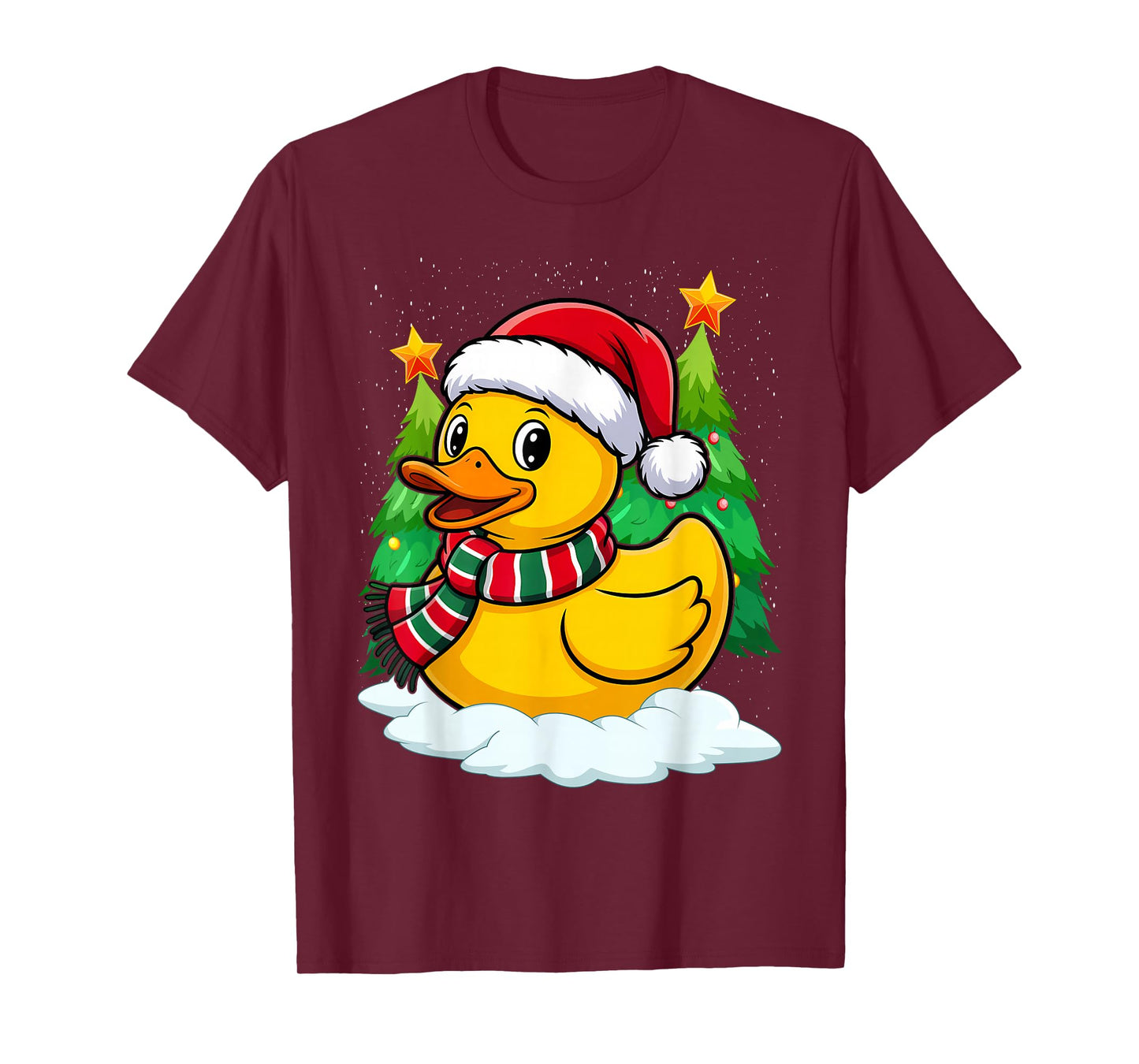 with Santa Hat Cute Rubber Duck Christmas T-Shirt