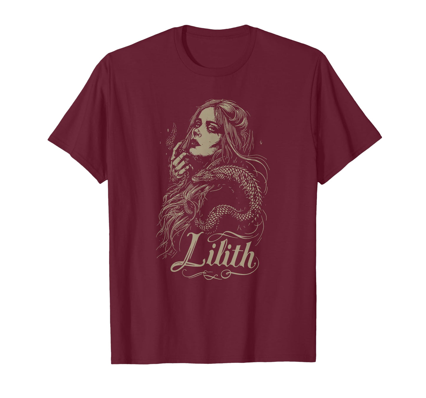 Lilith Pentagram Sigil Enochian Writing Magick Demon Occult T-Shirt