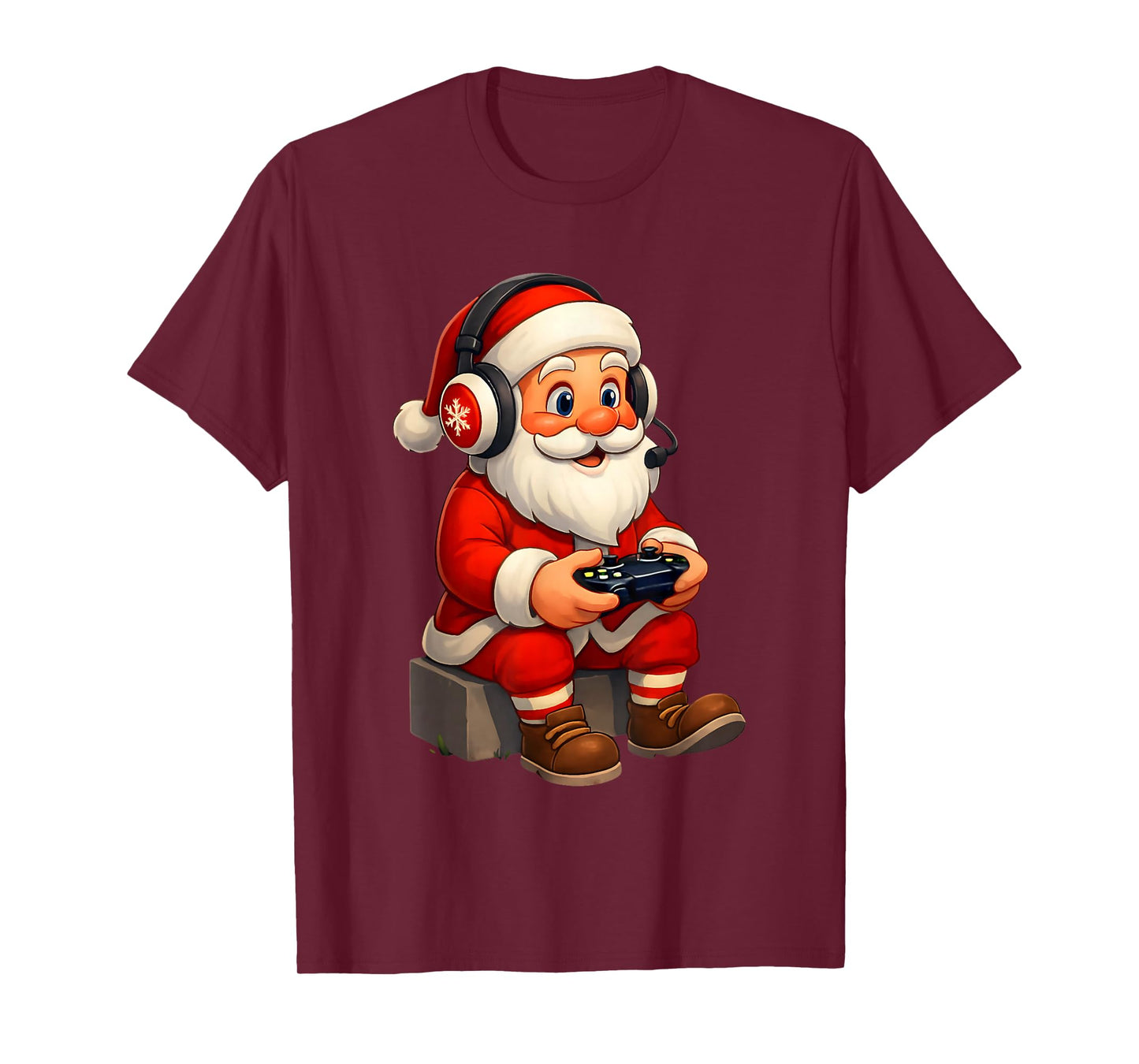Christmas Gamer Boys Video Game Santa Xmas T-Shirt