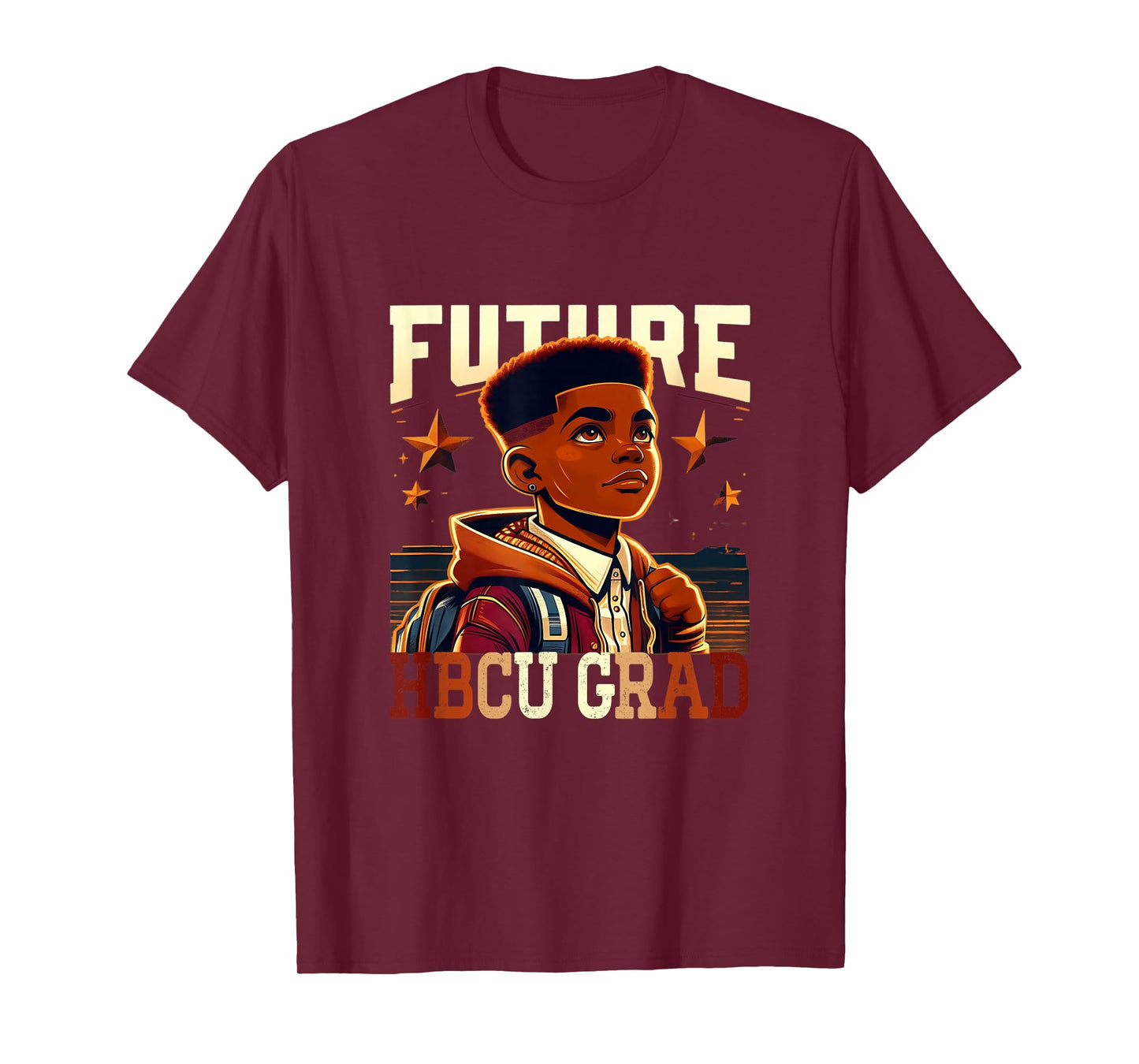 Future HBCU Grad kids Black Boys Afro Black History Month T-Shirt