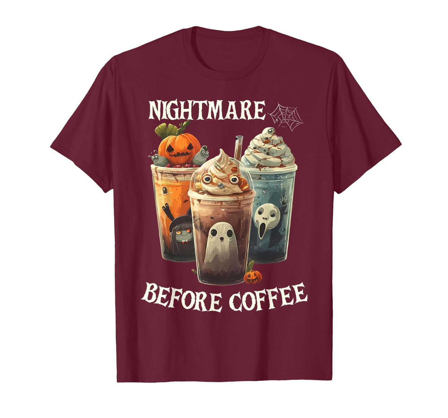 Nightmare Before Coffee Pumpkin Spice Halloween Costume T-Shirt