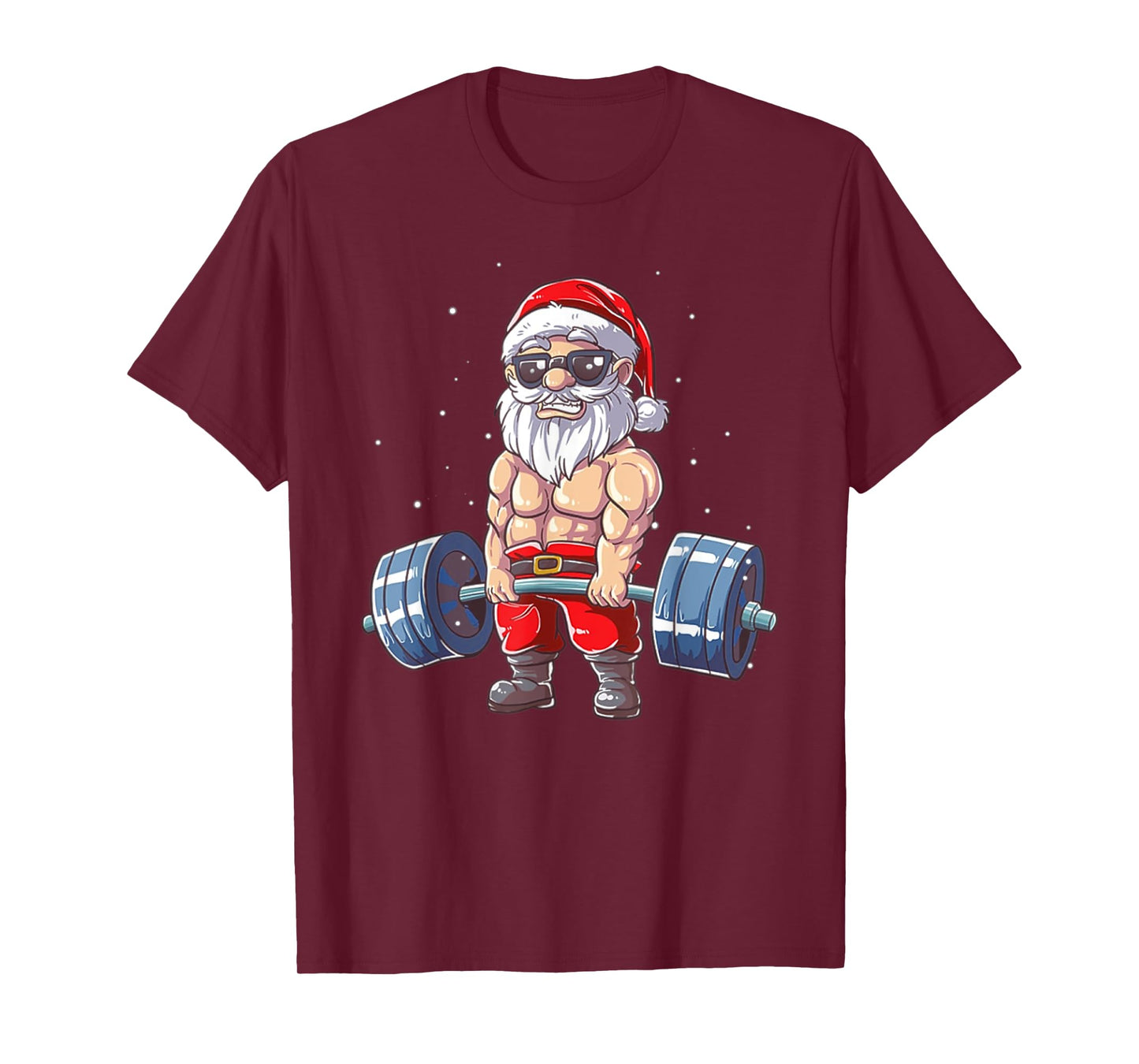 Weightlifting Santa Claus Christmas Fitness Gym T-Shirt
