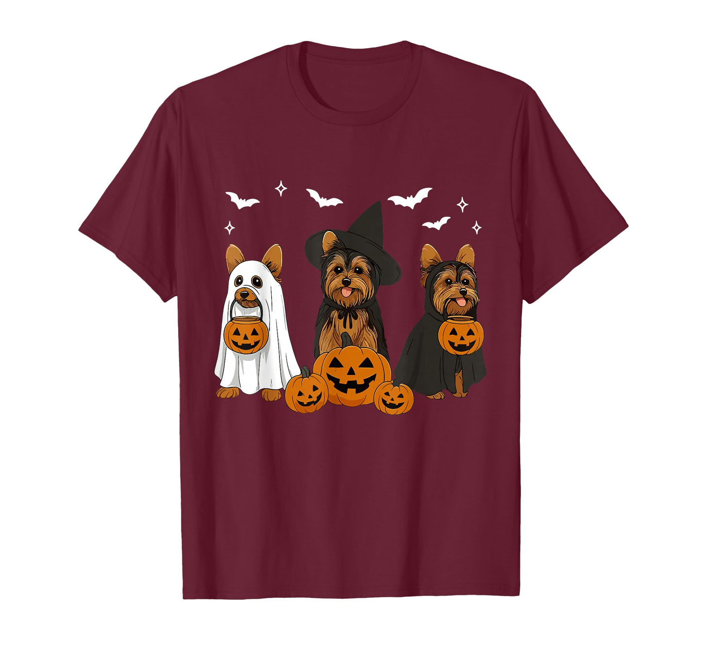 Yorkshire Terrier Halloween Witch Yorkie Dog Mom Dog Lover T-Shirt