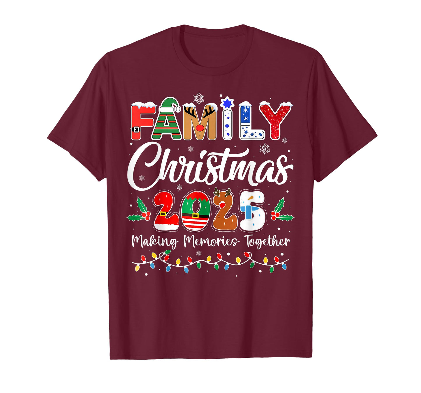 Family Christmas 2025 Matching Outfit Xmas Squad Santa T-Shirt