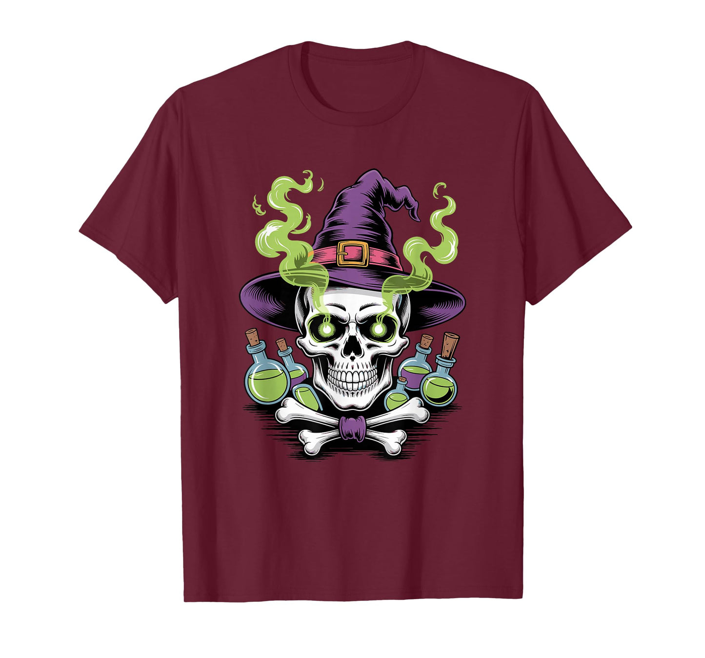 Halloween Skeleton Skull Witch Hat Potion T-Shirt
